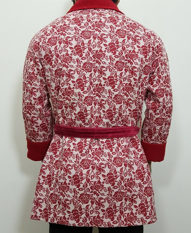 Other Awase Hanten Rose Illustration Motif Japan Jacket Size US S / EU 44-46 / 1 - 23 Thumbnail