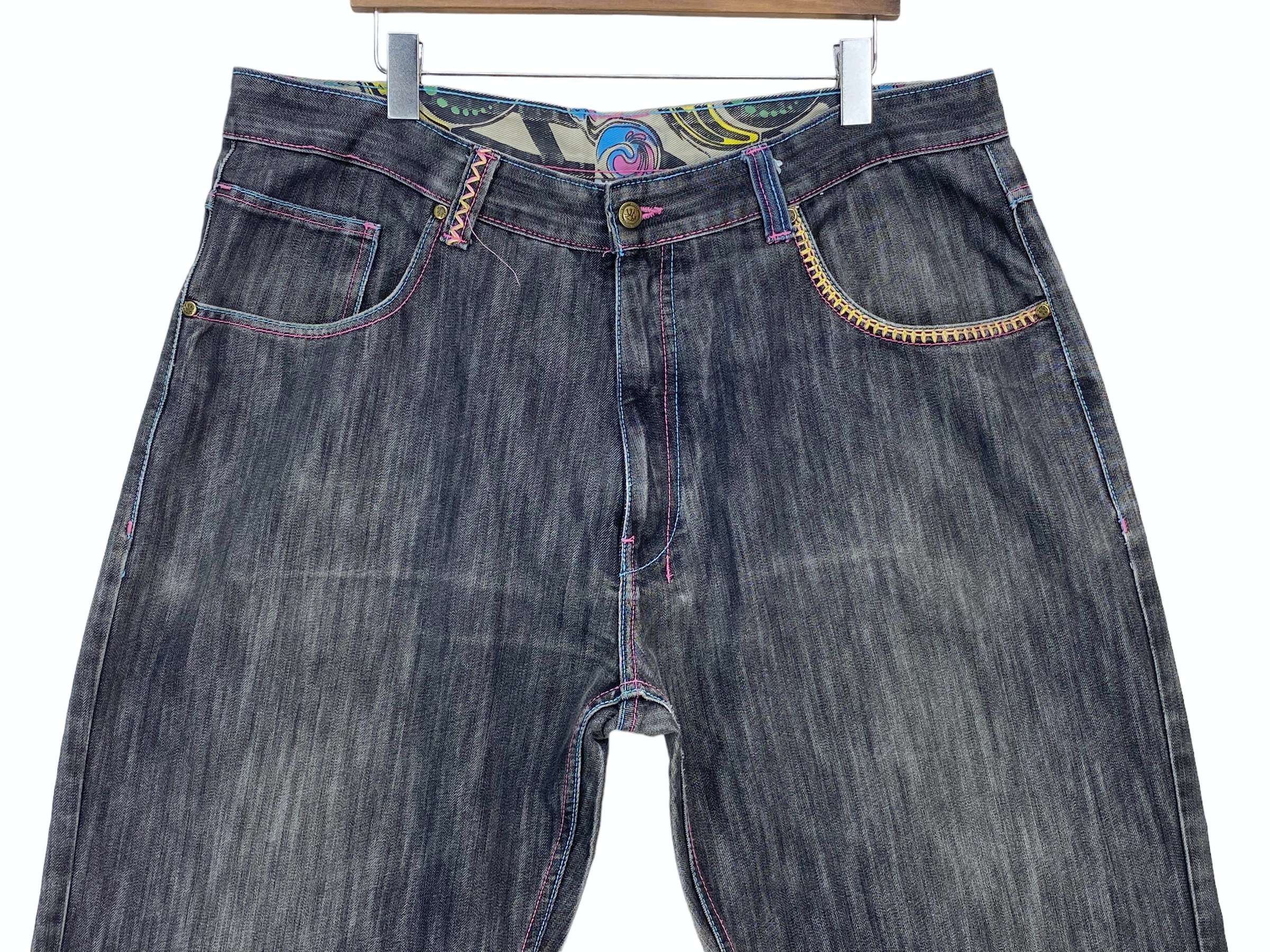 Japanese Brand Access Baggy Jeans Hip Hop Skateboards Jeans Size US 39 - 3 Thumbnail