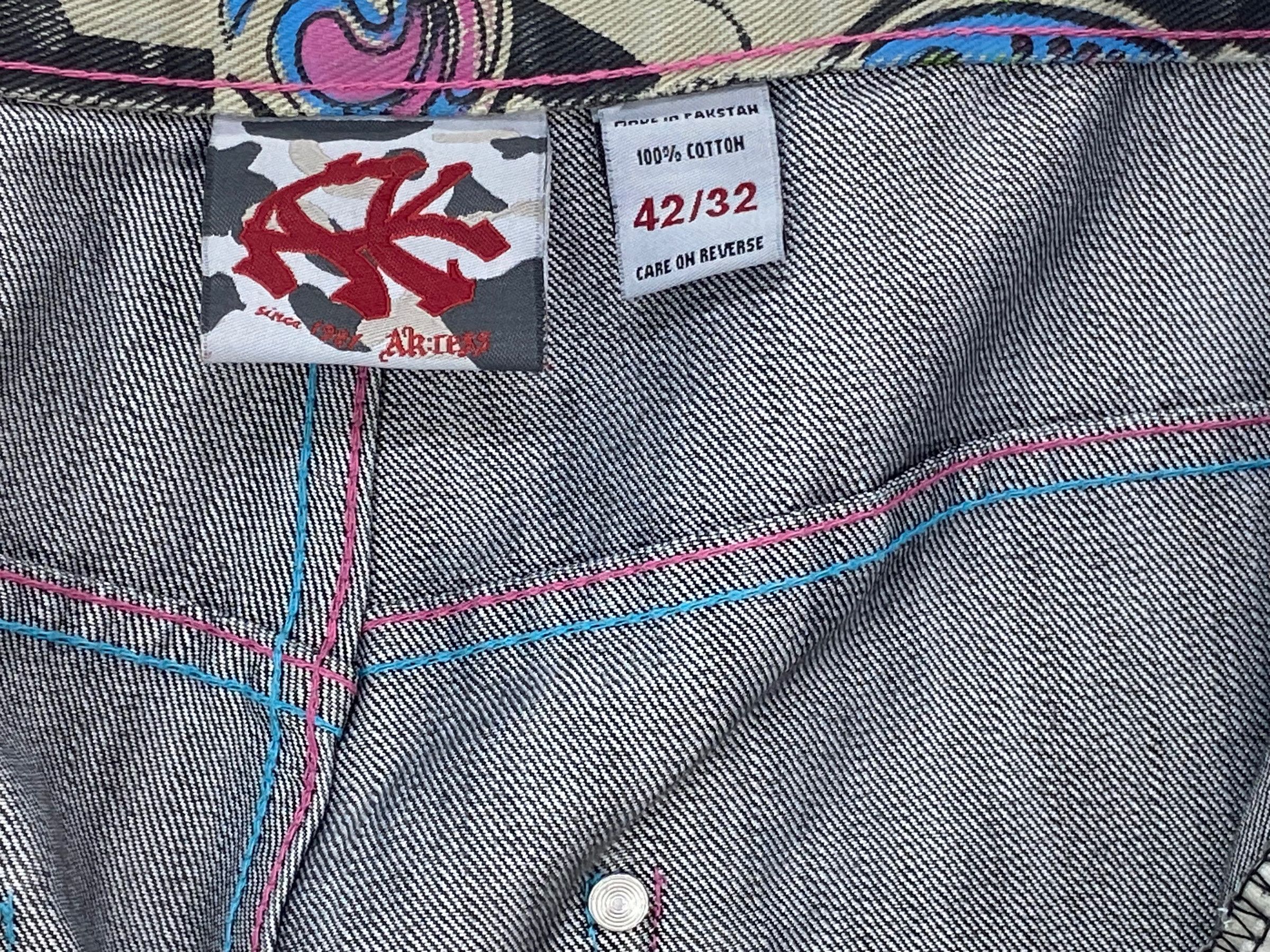 Japanese Brand Access Baggy Jeans Hip Hop Skateboards Jeans Size US 39 - 10 Thumbnail
