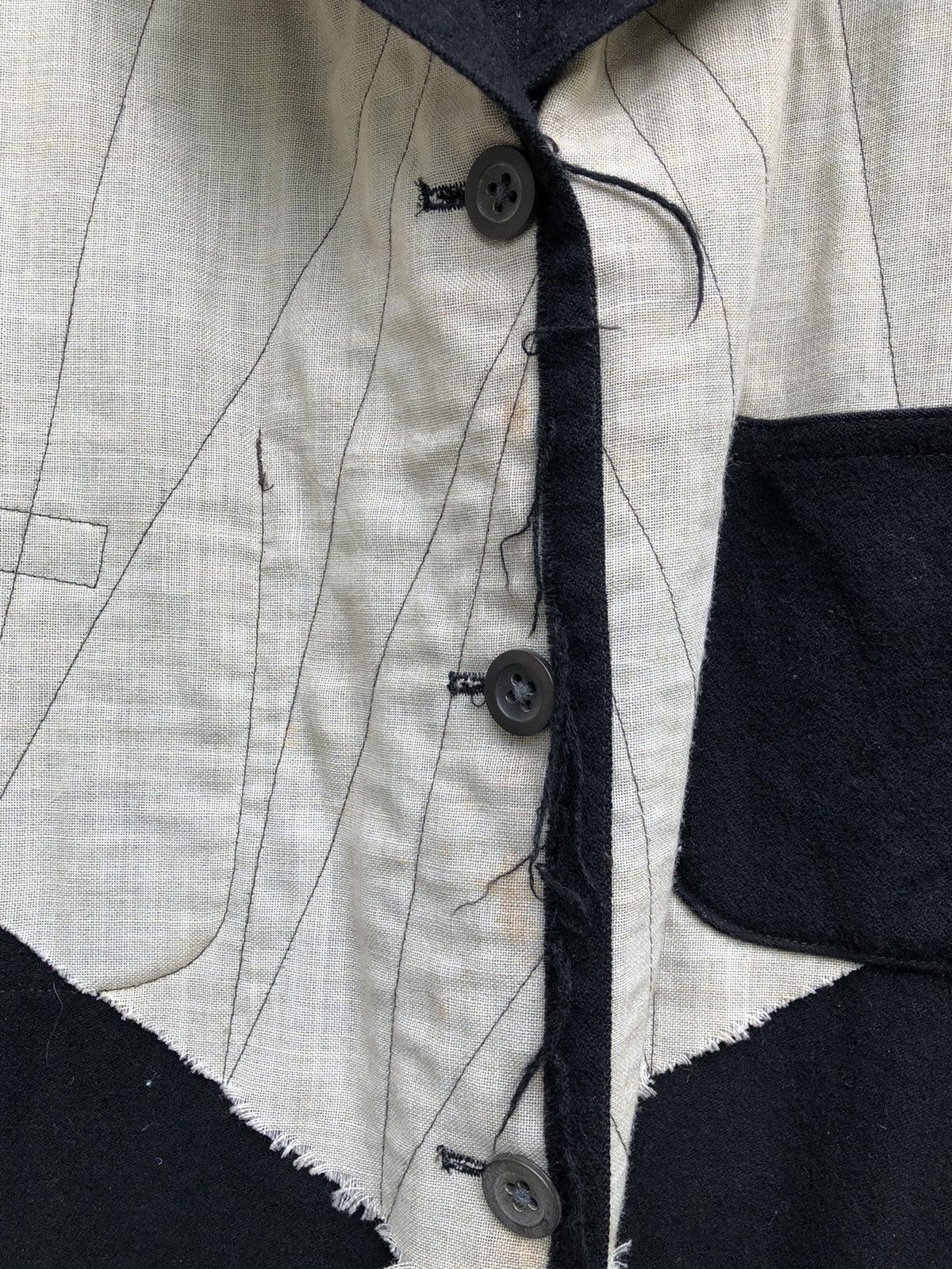 Y's for Men × Yohji Yamamoto Archived Ys For Men Reversible Raw Seam Wool Walker Jacket Size US M / EU 48-50 / 2 - 10 Thumbnail