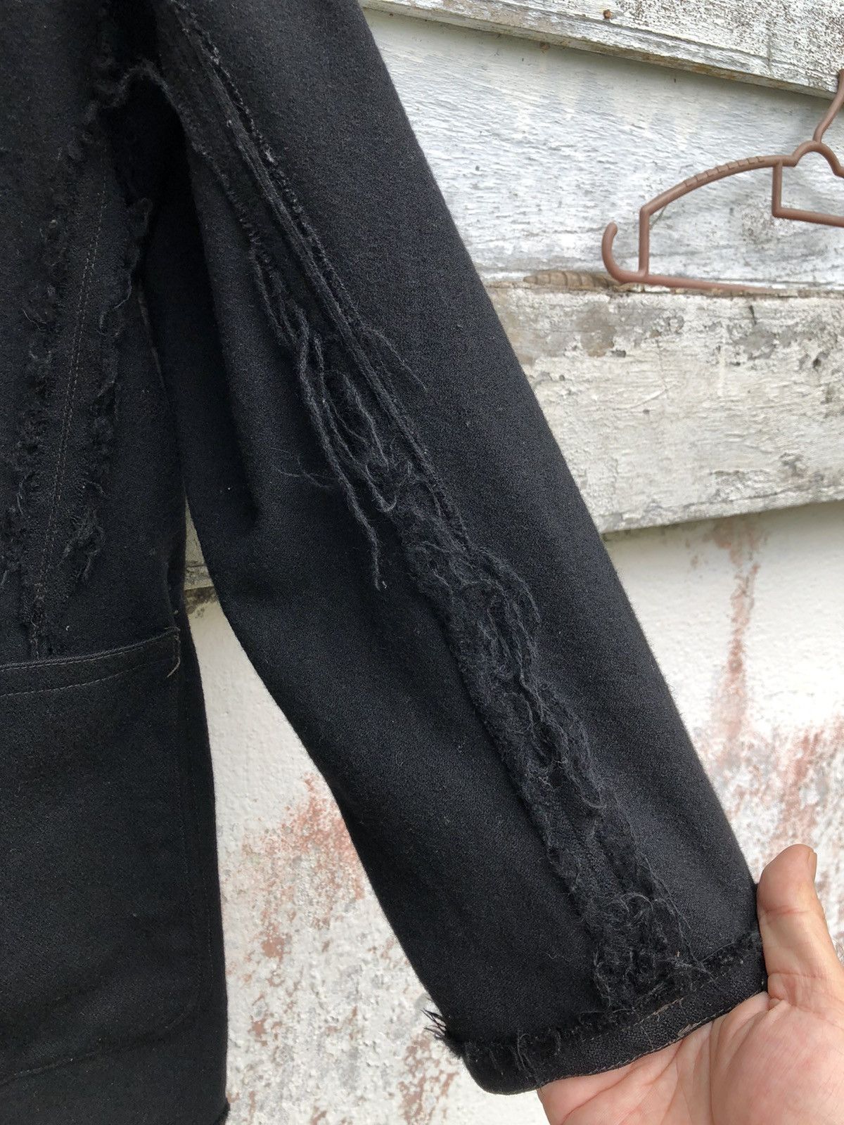 Y's for Men × Yohji Yamamoto Archived Ys For Men Reversible Raw Seam Wool Walker Jacket Size US M / EU 48-50 / 2 - 5 Thumbnail