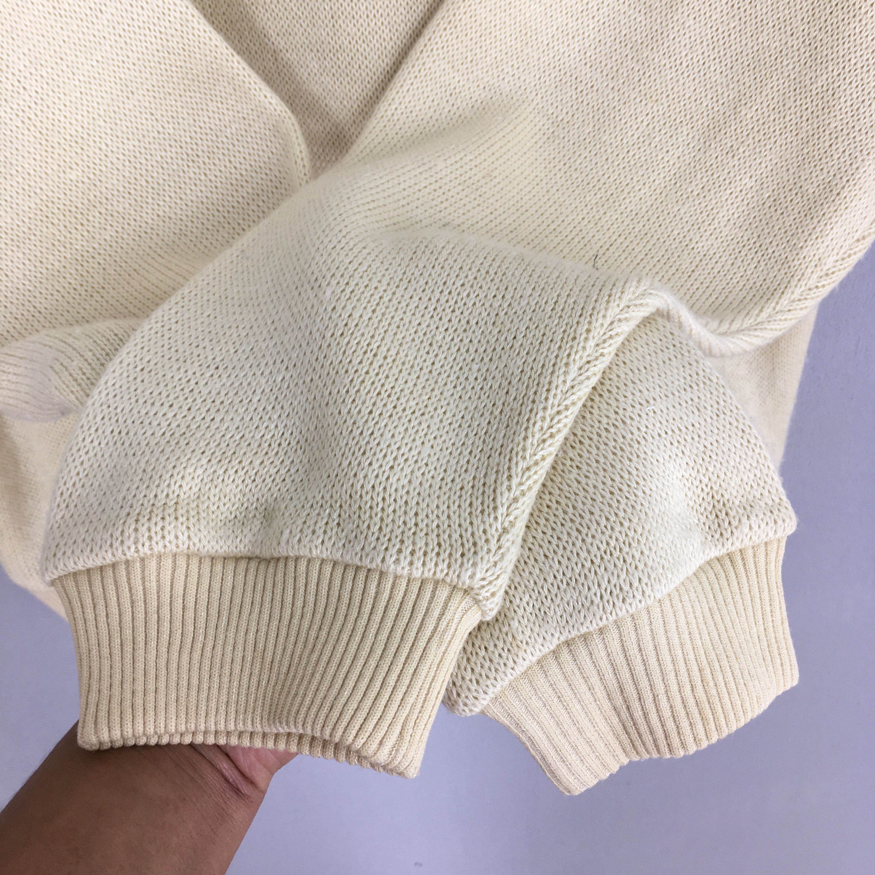 Lacoste × Vintage Vintage 90s Chemise Lacoste Yellow Knitwear Large Size US L / EU 52-54 / 3 - 3 Thumbnail