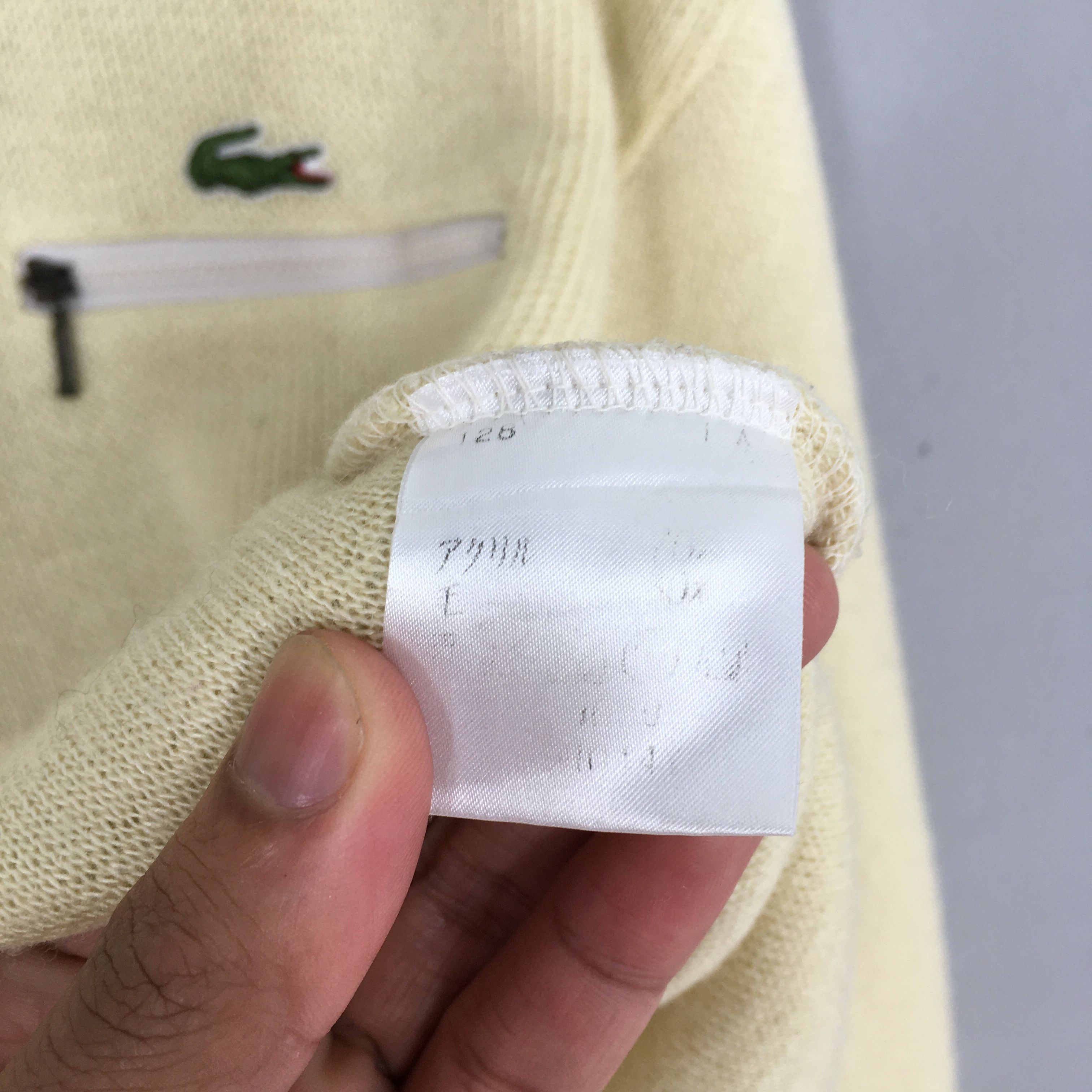 Lacoste × Vintage Vintage 90s Chemise Lacoste Yellow Knitwear Large Size US L / EU 52-54 / 3 - 5 Thumbnail