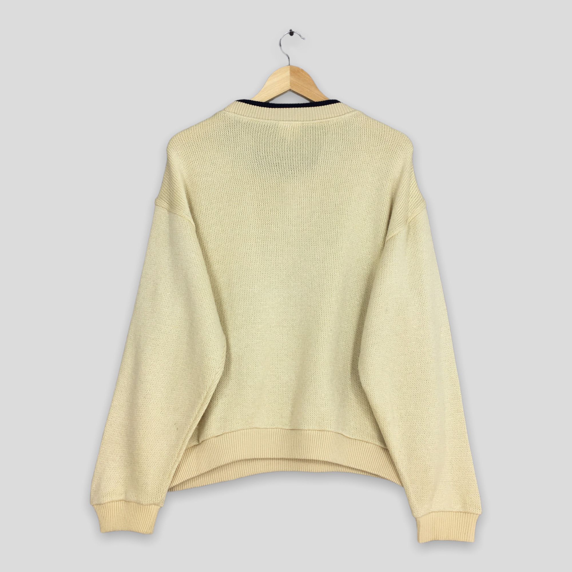 Lacoste × Vintage Vintage 90s Chemise Lacoste Yellow Knitwear Large Size US L / EU 52-54 / 3 - 6 Thumbnail