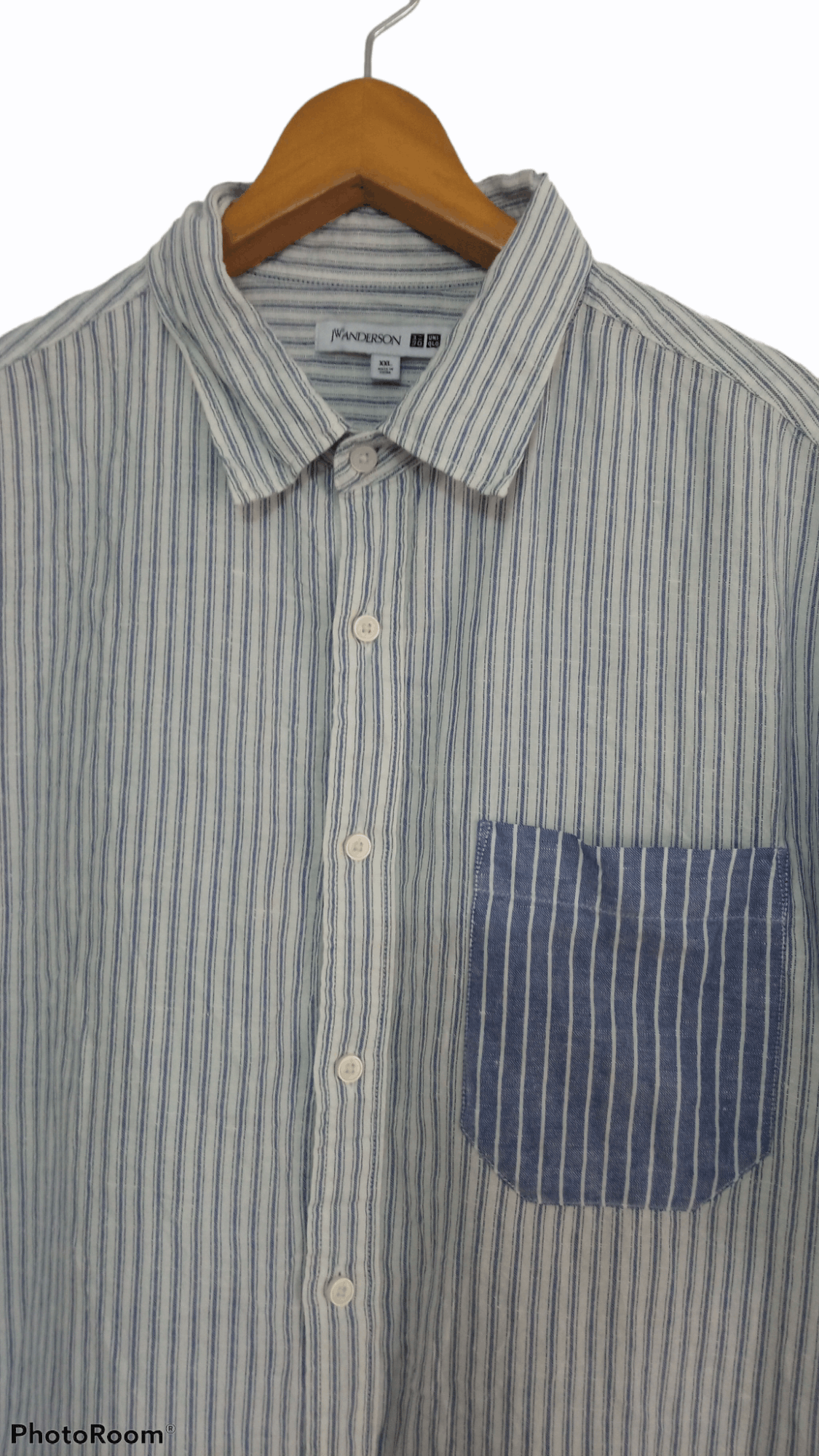 JW Anderson × Japanese Brand × Uniqlo 🔥🔥UT x J.W Anderson Striped Patch Shirt Size US XXL / EU 58 / 5 - 17 Thumbnail