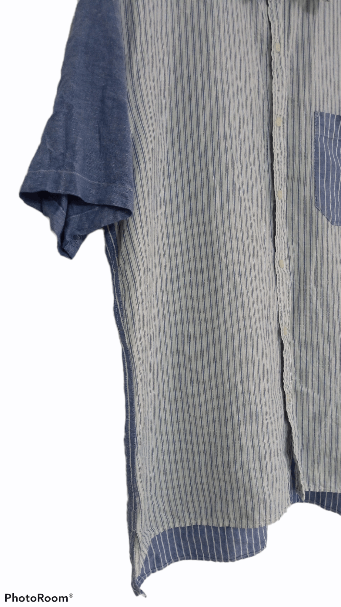 JW Anderson × Japanese Brand × Uniqlo 🔥🔥UT x J.W Anderson Striped Patch Shirt Size US XXL / EU 58 / 5 - 7 Thumbnail