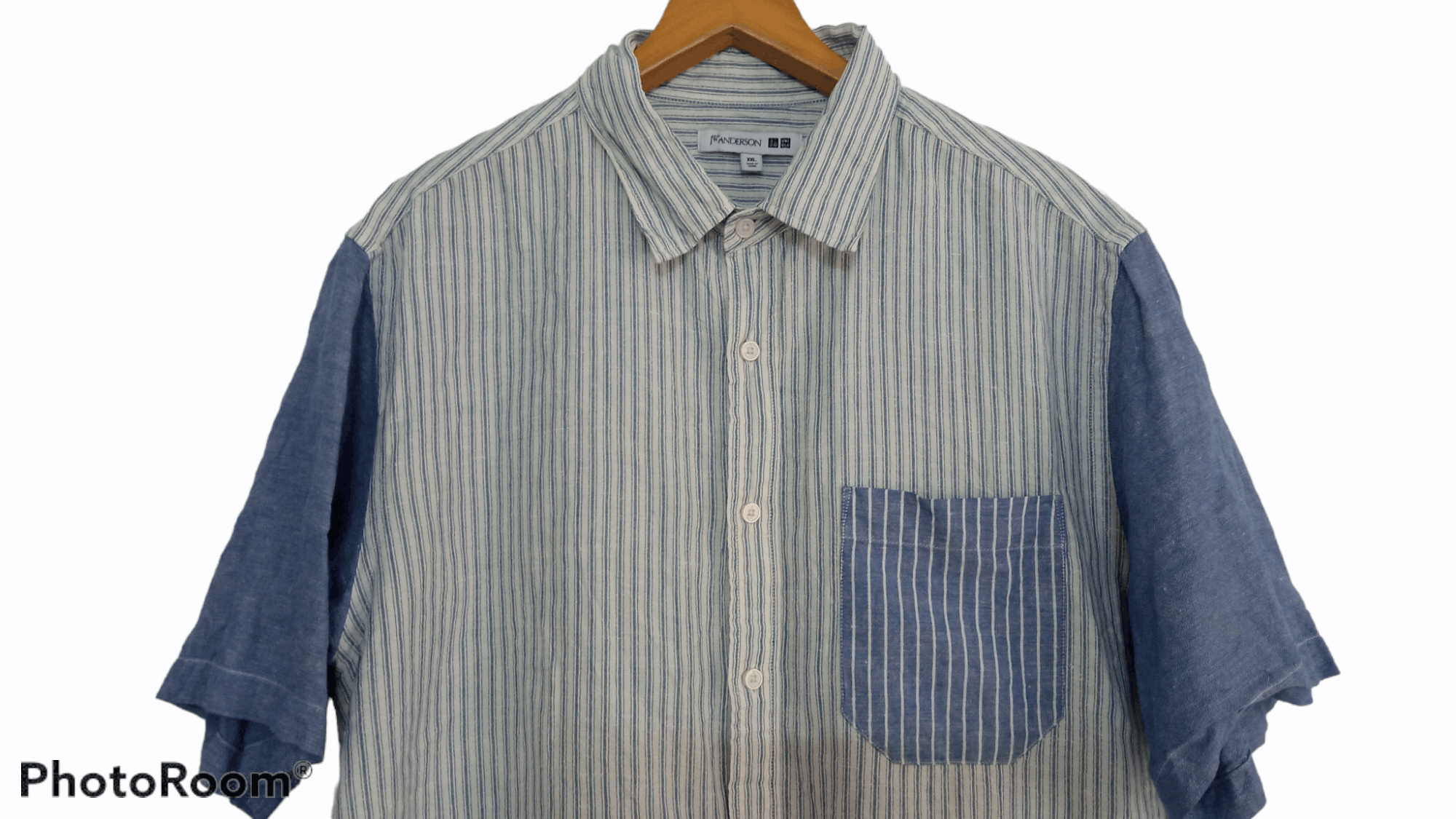 JW Anderson × Japanese Brand × Uniqlo 🔥🔥UT x J.W Anderson Striped Patch Shirt Size US XXL / EU 58 / 5 - 12 Thumbnail
