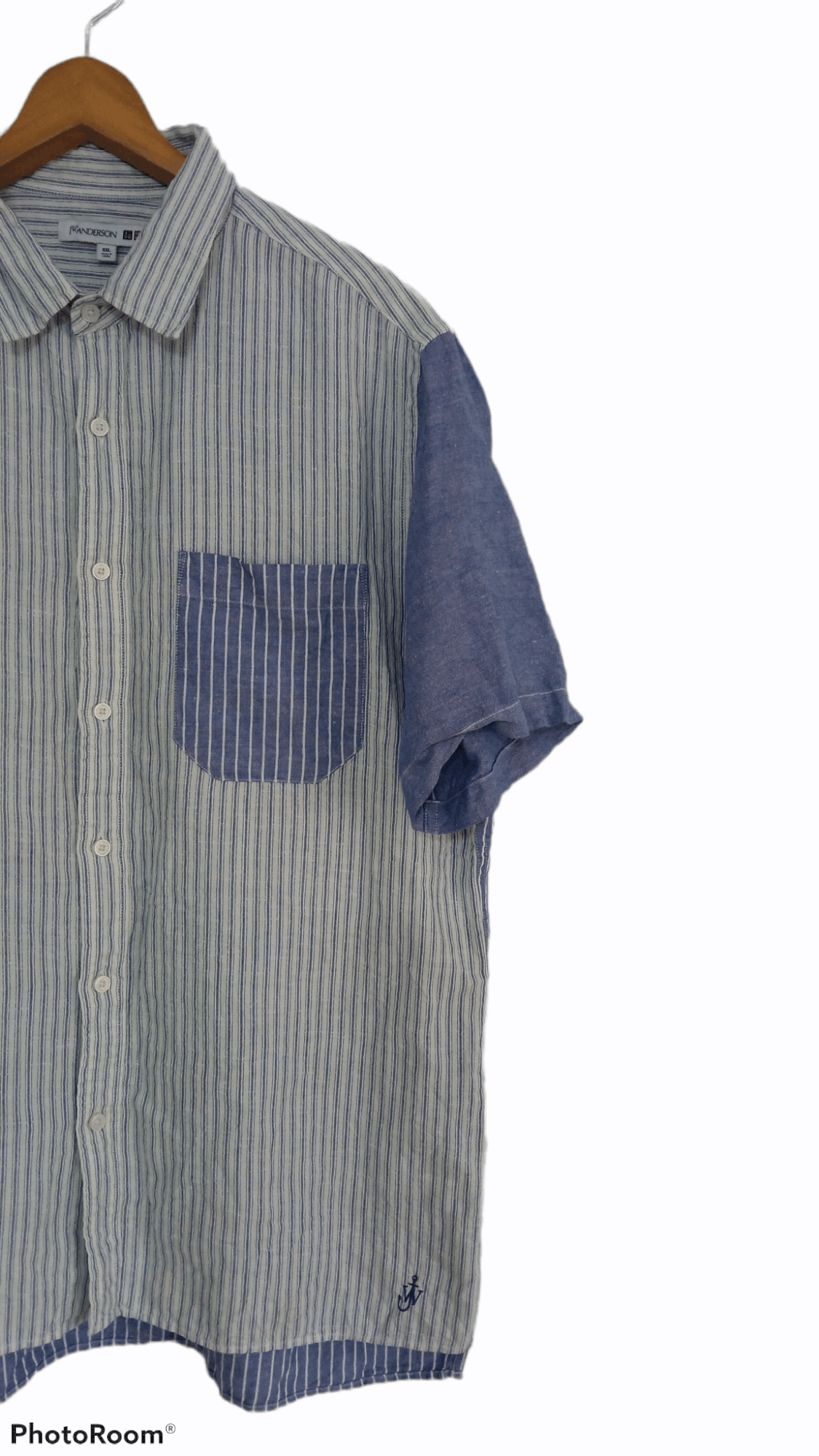 JW Anderson × Japanese Brand × Uniqlo 🔥🔥UT x J.W Anderson Striped Patch Shirt Size US XXL / EU 58 / 5 - 5 Thumbnail