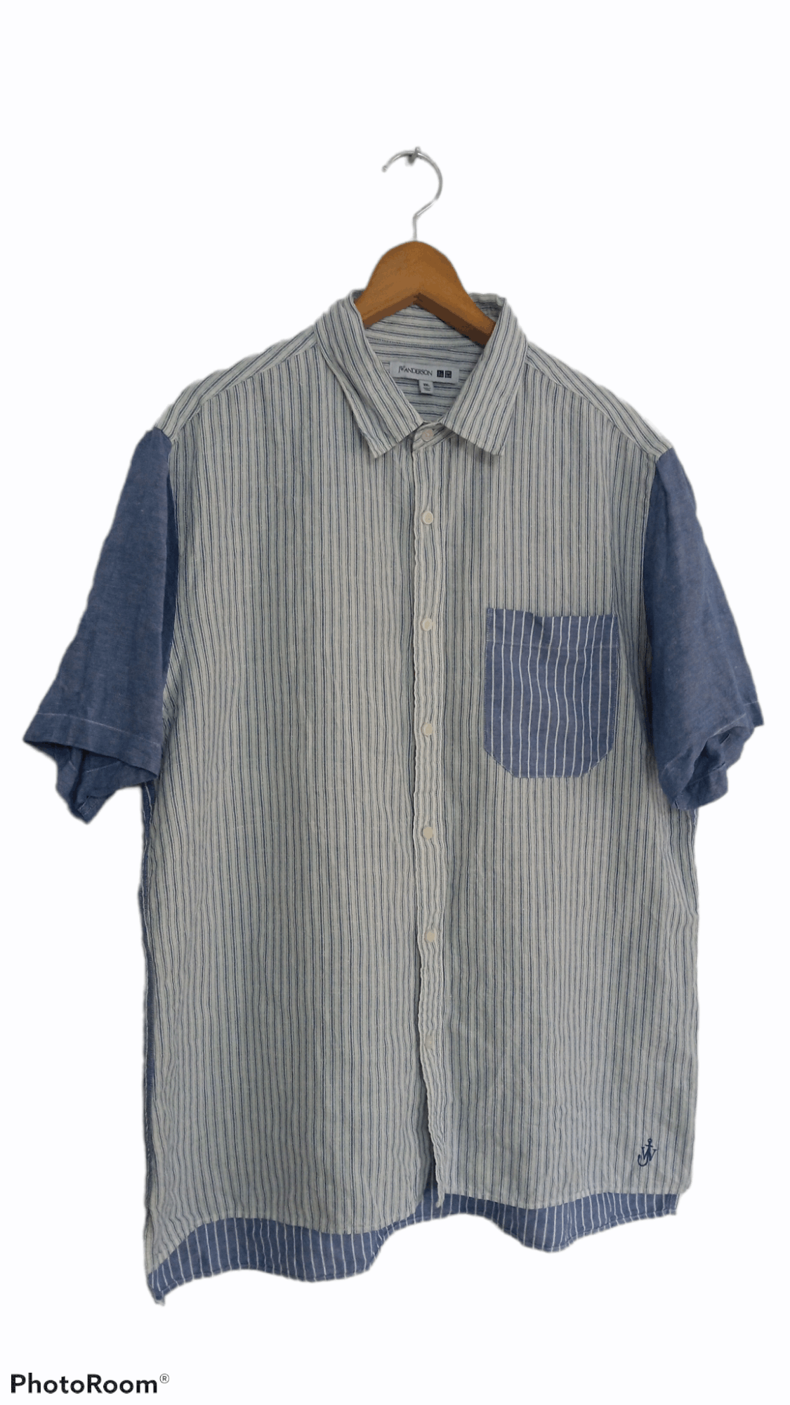 JW Anderson × Japanese Brand × Uniqlo 🔥🔥UT x J.W Anderson Striped Patch Shirt Size US XXL / EU 58 / 5 - 2 Thumbnail