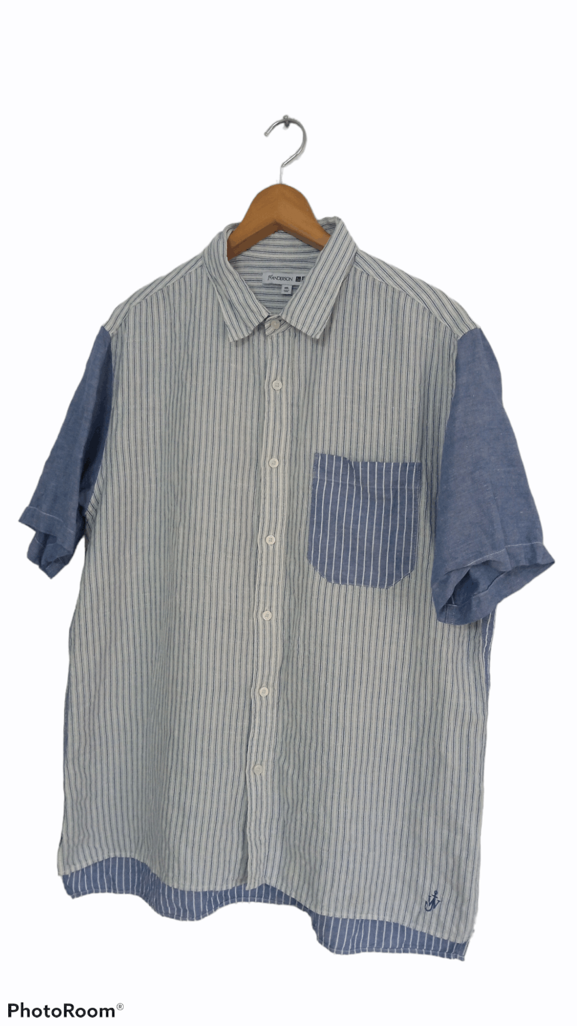 JW Anderson × Japanese Brand × Uniqlo 🔥🔥UT x J.W Anderson Striped Patch Shirt Size US XXL / EU 58 / 5 - 3 Thumbnail