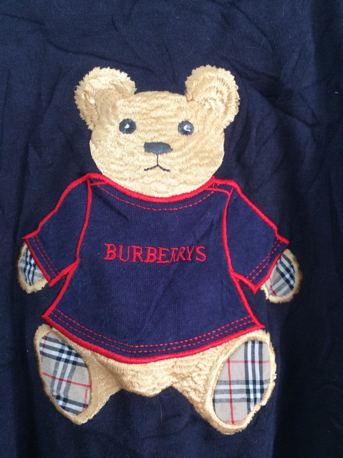 Burberry × Vintage 🔥Vtg Burberrys Nova Check Embroidered Teddy Bears T-Shirt Size US L / EU 52-54 / 3 - 7 Thumbnail