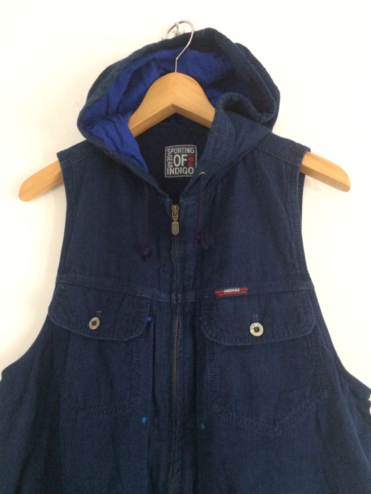 Hai Sporting Gear × Indigo × Issey Miyake 🔥🔥Hai Sporting Gear Issey Miyaki Sleeveless Indigo Hoodies Size US M / EU 48-50 / 2 - 7 Thumbnail