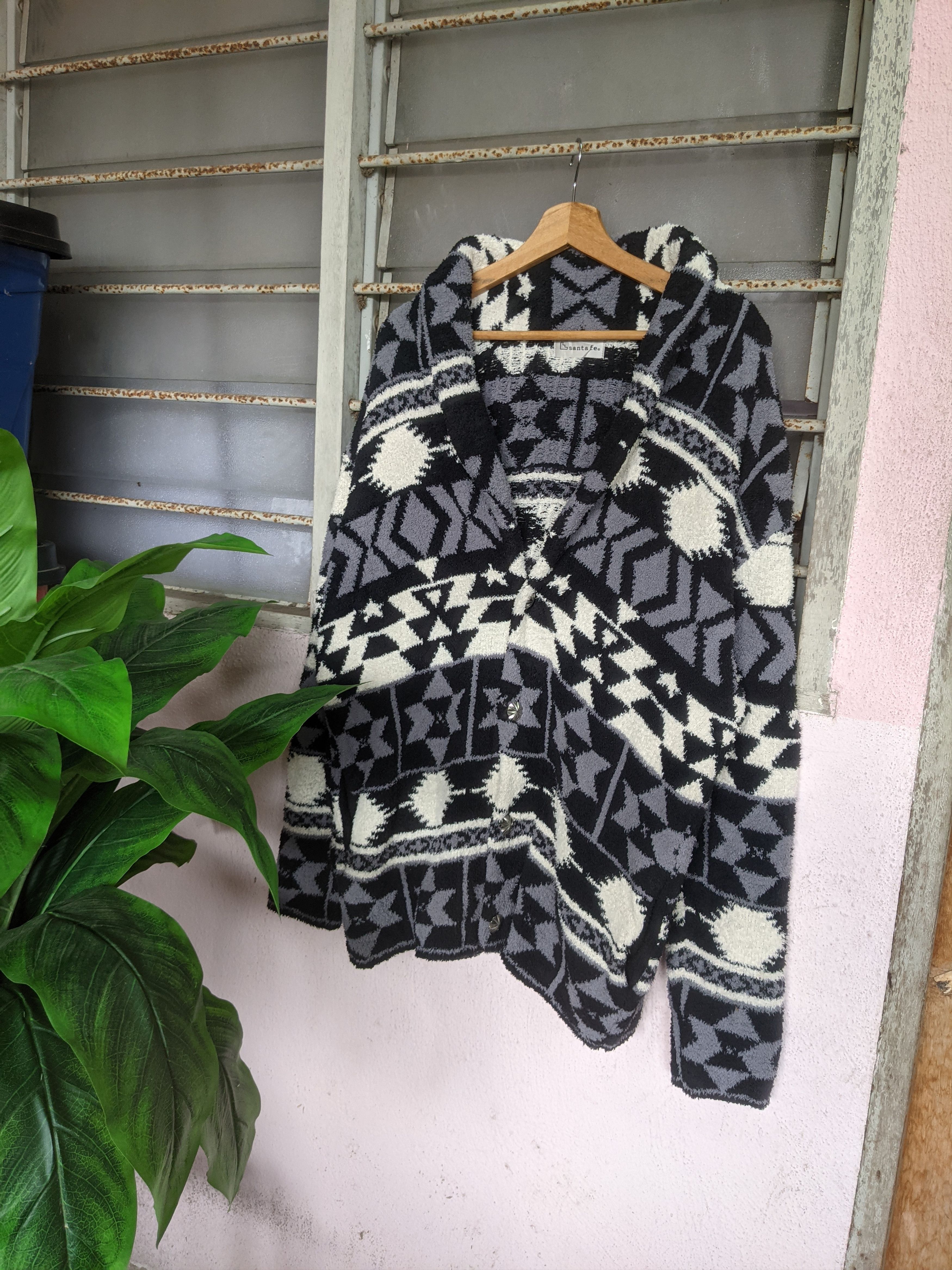 Aztech Mountain × Japanese Brand × Native Vintage Santa Fe Native Knitted Cardigan Size US L / EU 52-54 / 3 - 1 Thumbnail