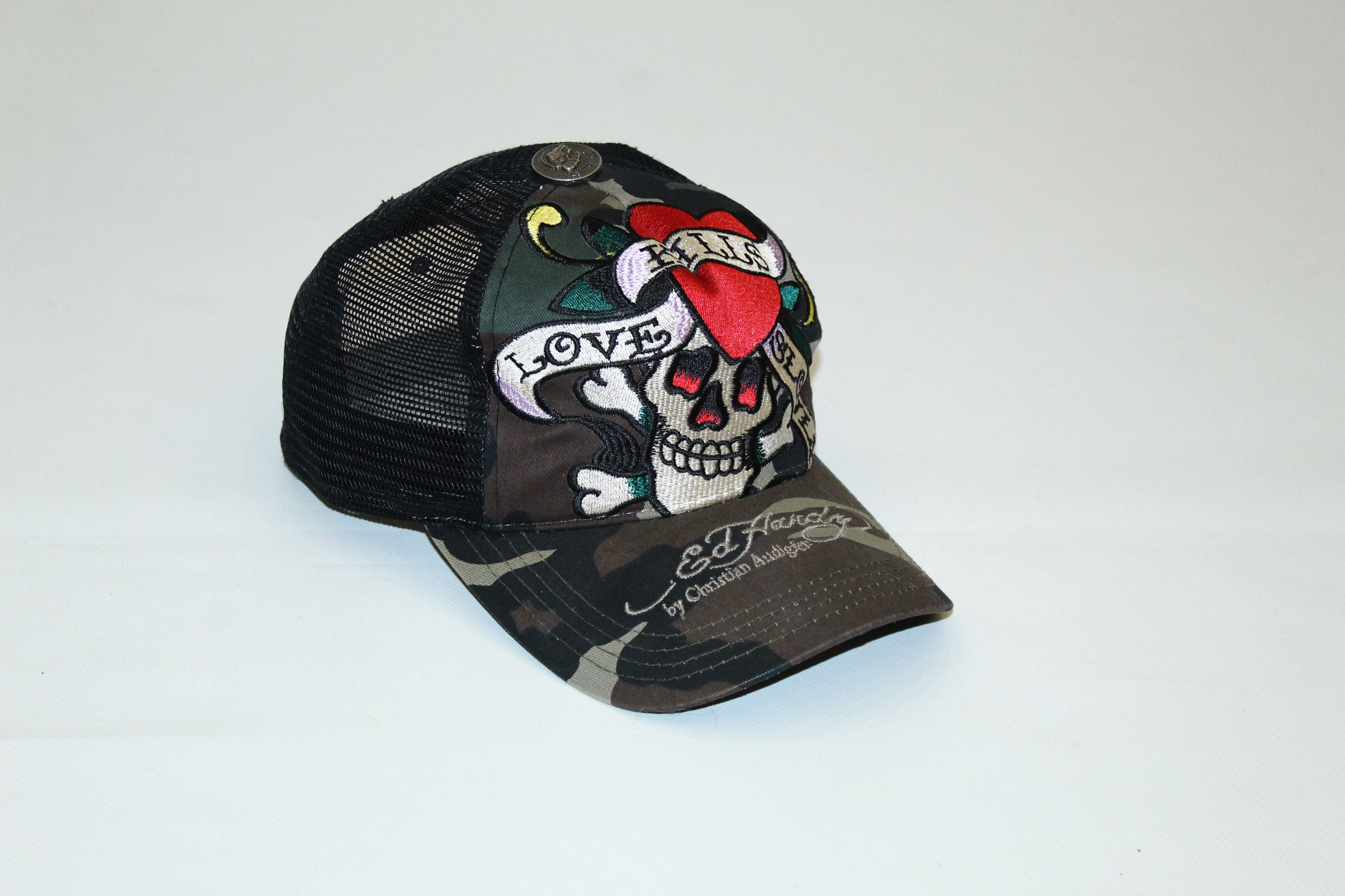 Christian Audigier Y2K💥 Ed Hardy by Christian Audigier Y2k Trucker Cap Size ONE SIZE - 2 Thumbnail