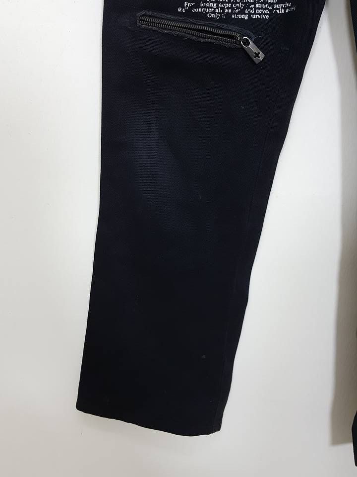 Japanese Brand Japanese Brand BATSU STUDIO Quotes Zipper Denim Jeans Pants Size US 31 - 11 Thumbnail