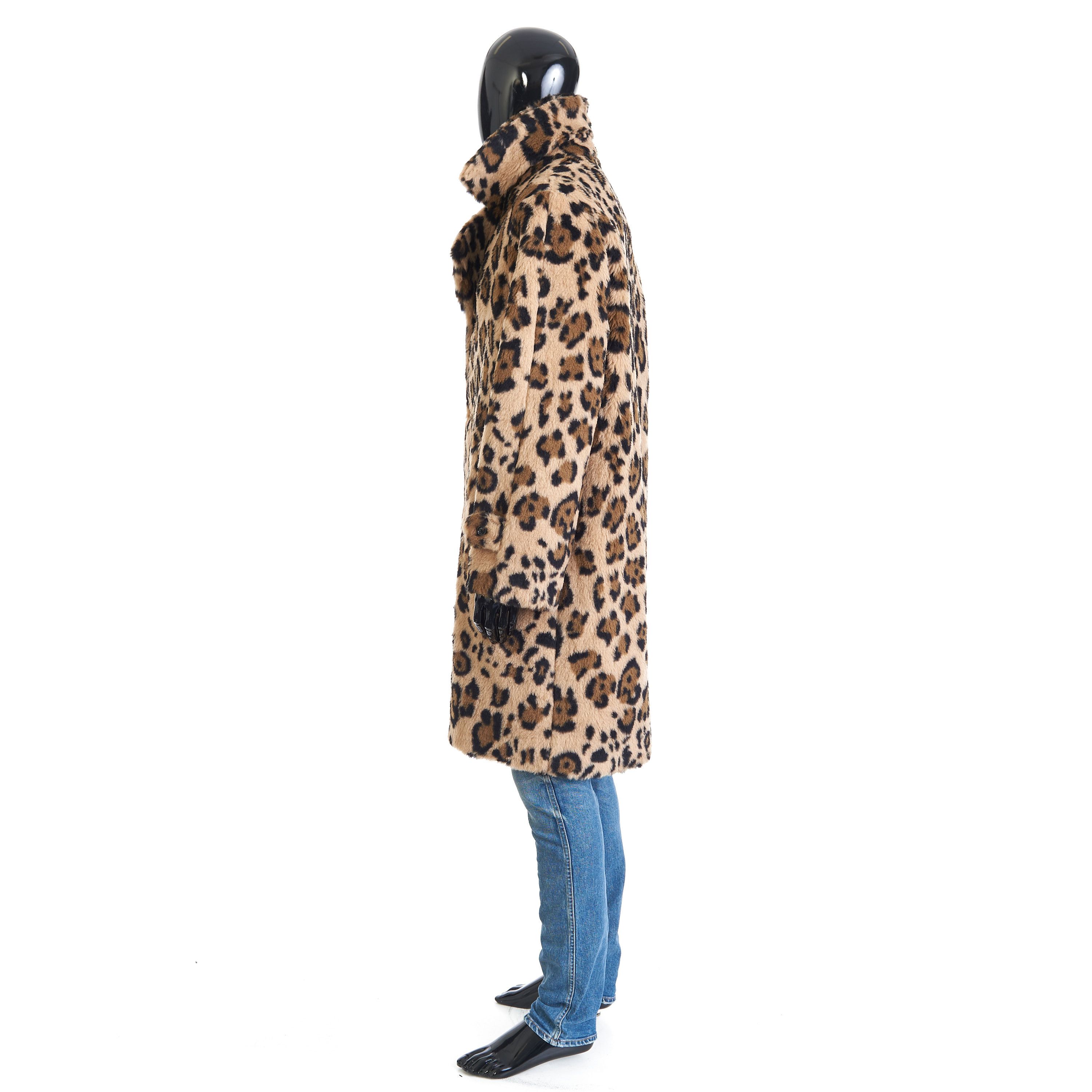 Celine Oversized MAC Coat In Leopard Print Alpaca Size US S / EU 44-46 / 1 - 4 Thumbnail