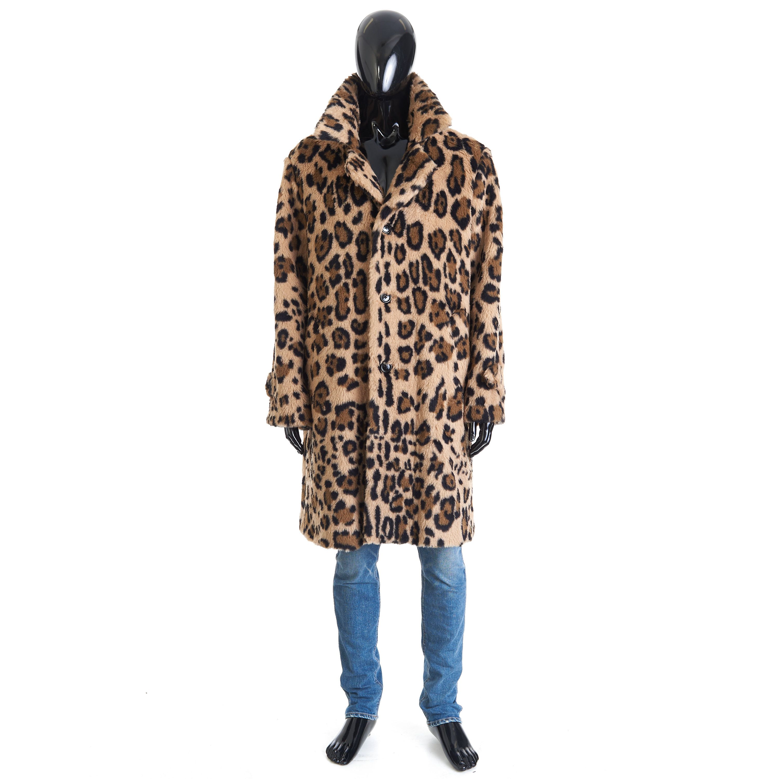 Celine Oversized MAC Coat In Leopard Print Alpaca Size US S / EU 44-46 / 1 - 2 Thumbnail