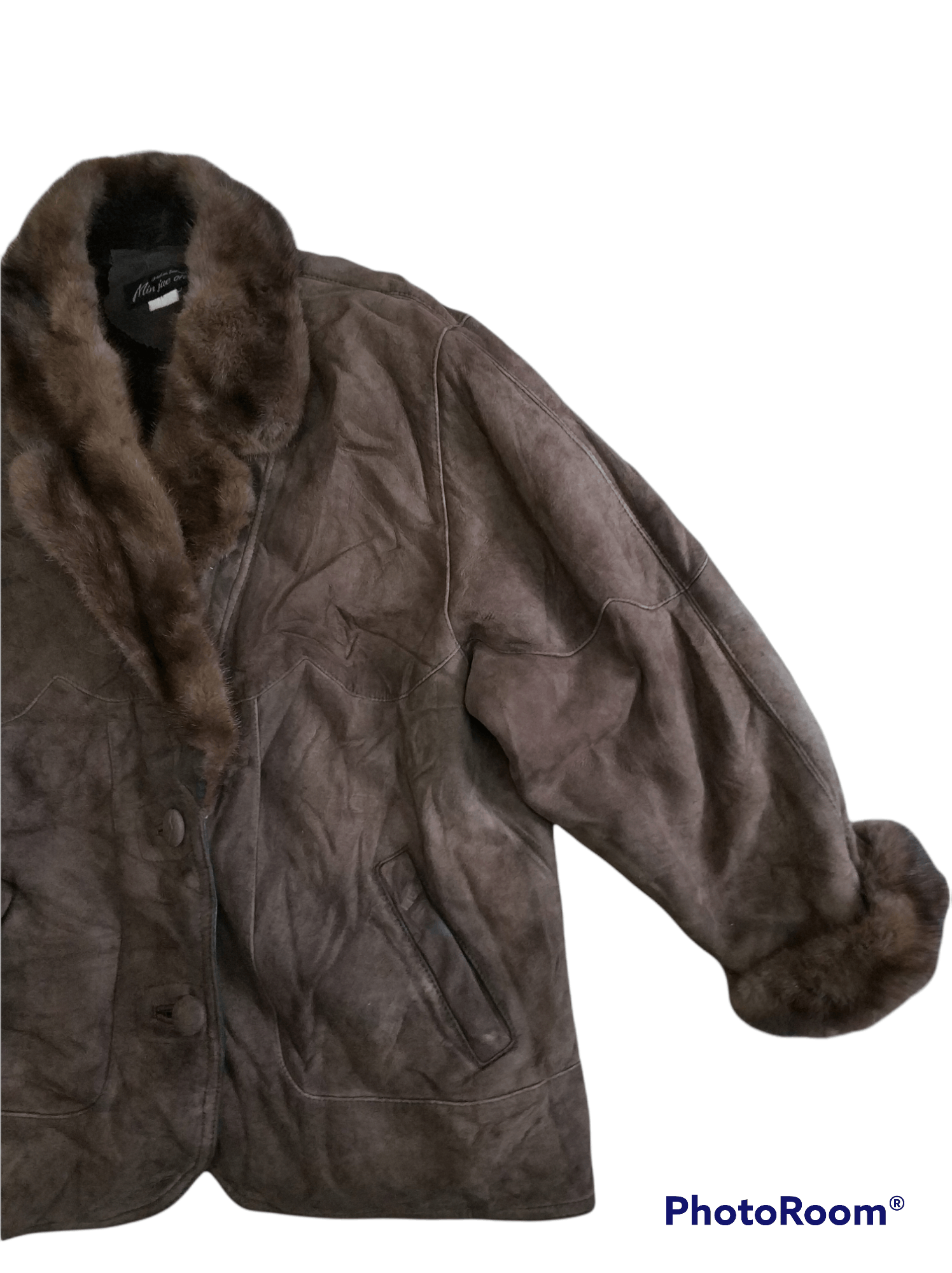Japanese Brand 🔥Min Jue Oh Faux Fur Sherpa Synthetic Leather Jacket Size US M / EU 48-50 / 2 - 3 Thumbnail