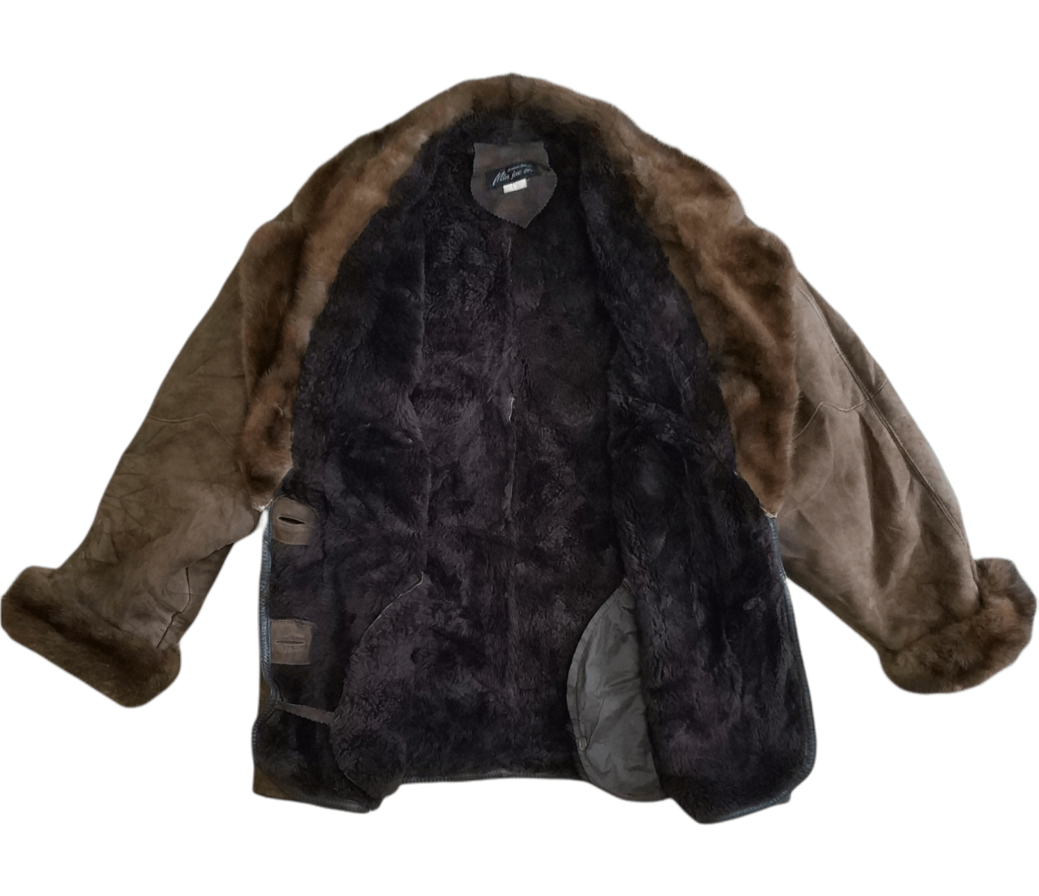Japanese Brand 🔥Min Jue Oh Faux Fur Sherpa Synthetic Leather Jacket Size US M / EU 48-50 / 2 - 1 Thumbnail