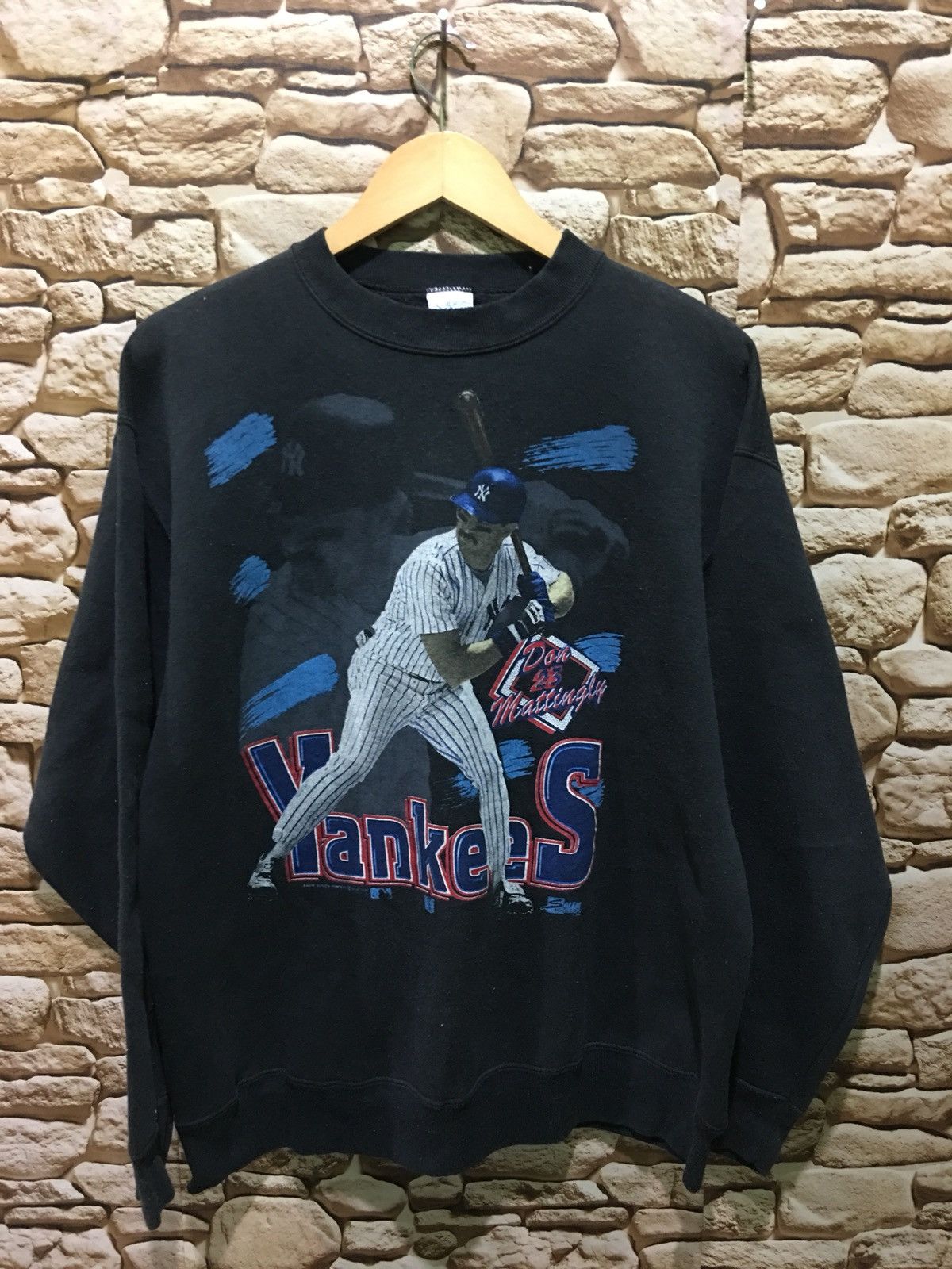 MLB Vintage 90s MLB Newyork Yankees Printed Design Sweatshirt Size US L / EU 52-54 / 3 - 1 Thumbnail