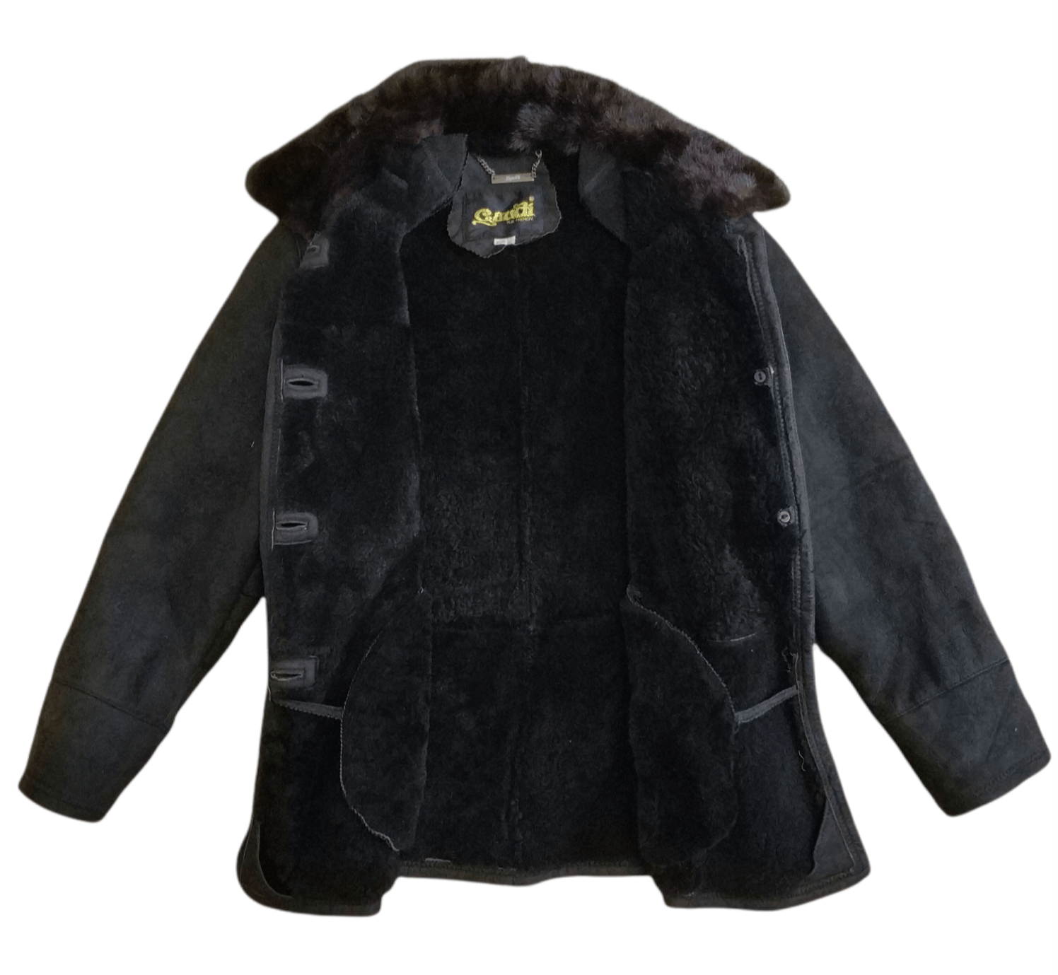 Other 🔥Caudi Black Faux Fur Sherpa Synthetic Leather Jacket Size US S / EU 44-46 / 1 - 1 Thumbnail