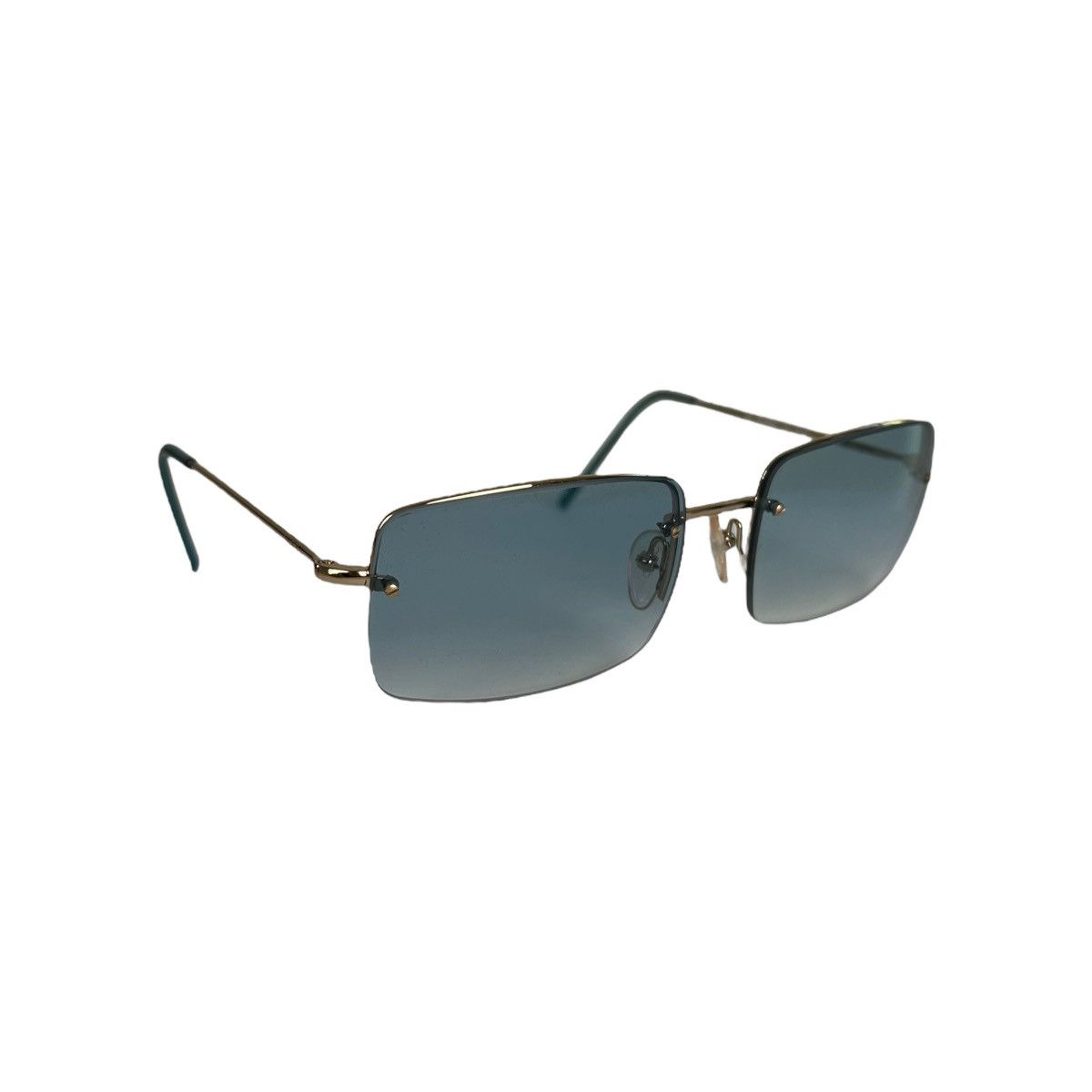 image of Gucci Rimless Sunglasses in Blue, Men's