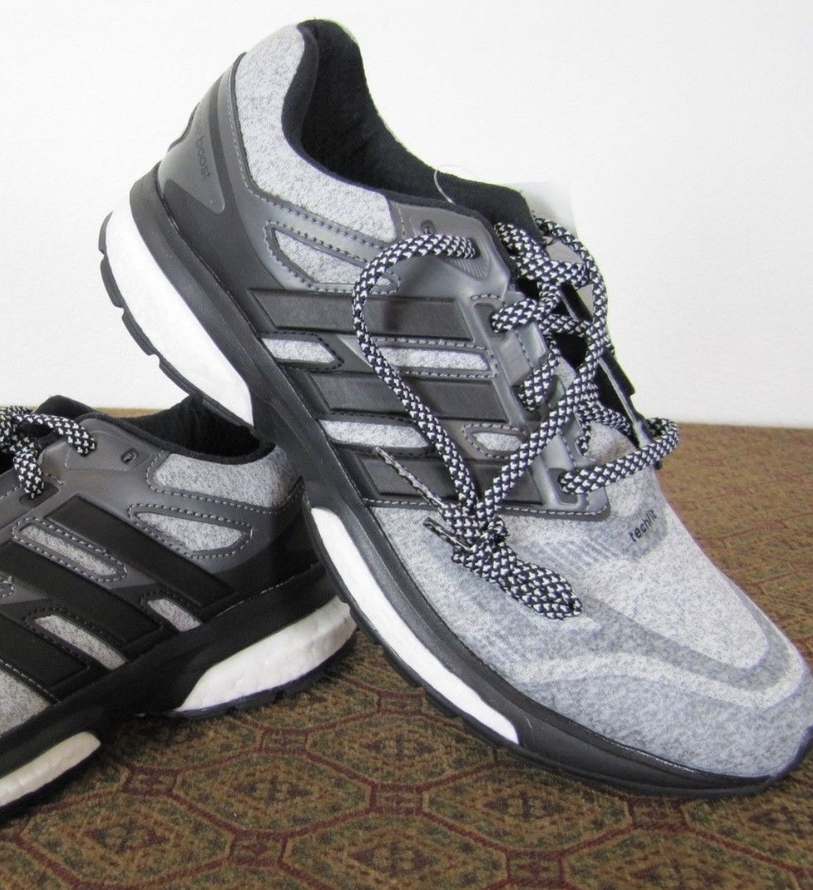 image of Adidas Boost Shoes in Grey Marl, Men's (Size 10)