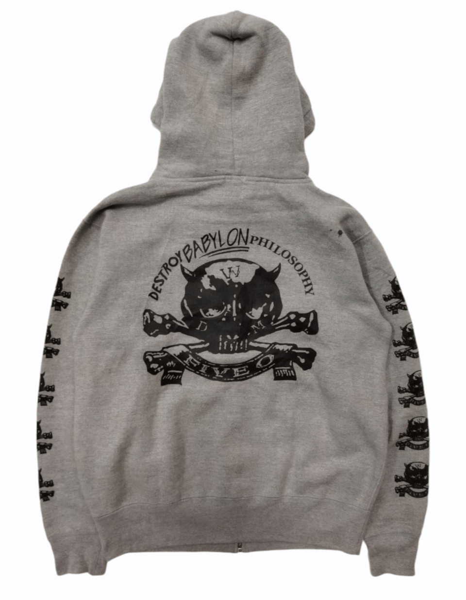 Japanese Brand DUPPIES Destroy Babylon Philosophy Hoodie - Size M Size US M / EU 48-50 / 2 - 1 Thumbnail