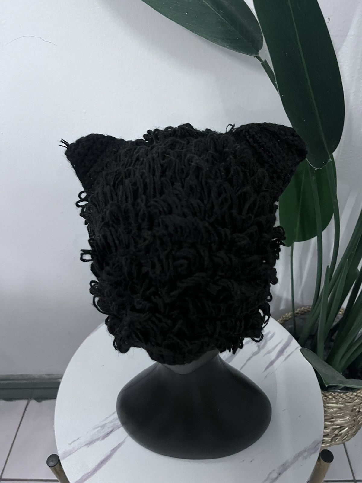 Beauty Beast × Vintage Sick🔥🔥Bunny horns Mohair Beanie hat Size ONE SIZE - 2 Thumbnail