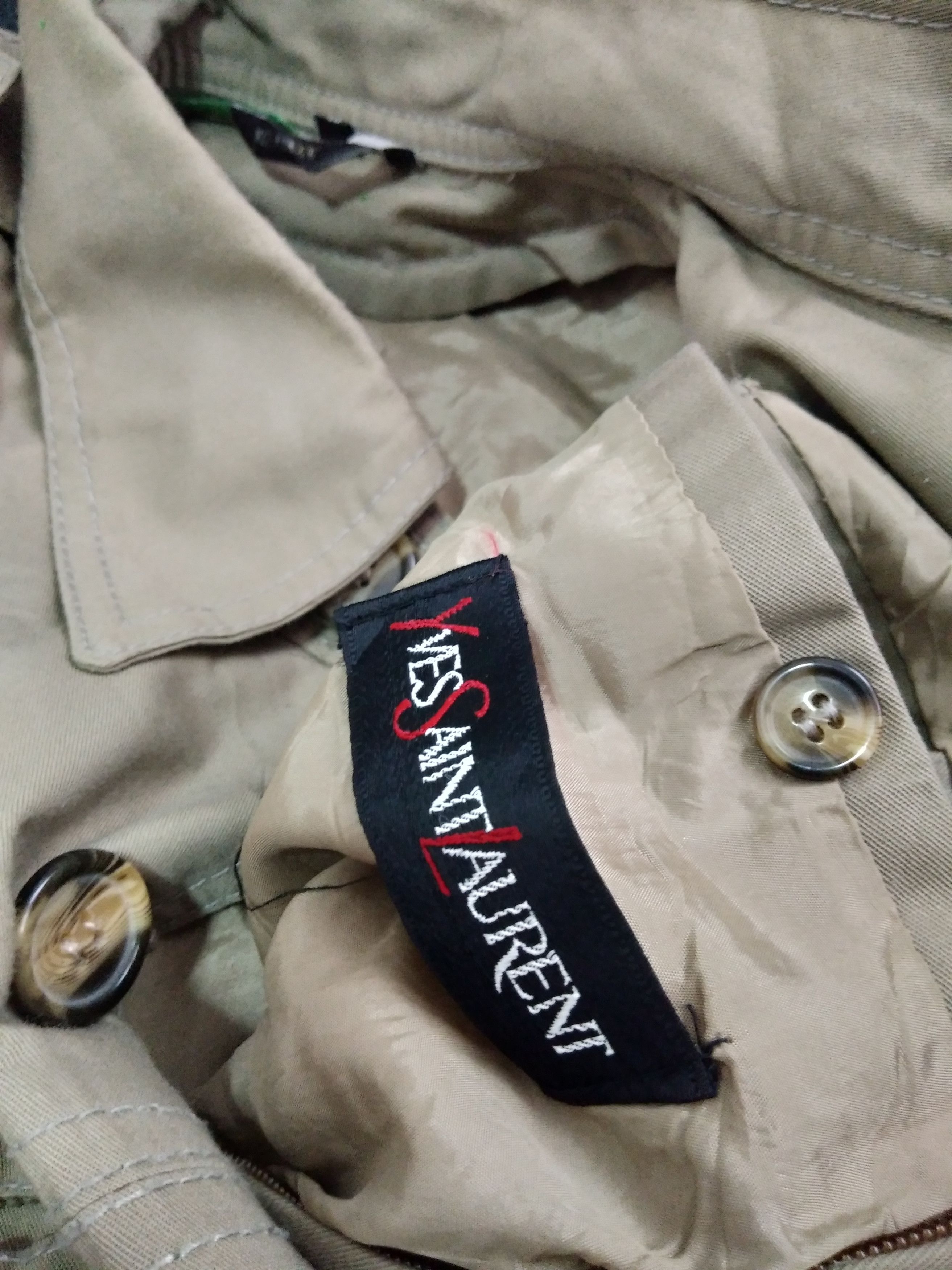 Vintage × Yves Saint Laurent Vintage YSL Trench Coat Yves Saint Laurent Luxury Designer Size US L / EU 52-54 / 3 - 5 Thumbnail