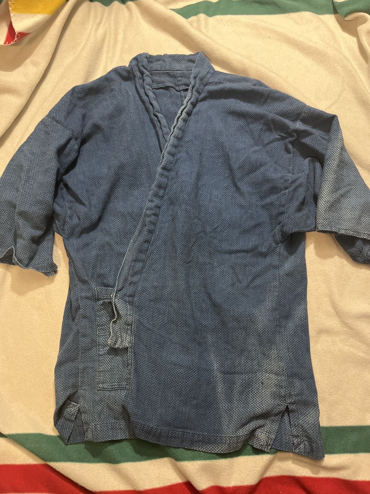 Vintage sachiko blue kimono jacket XS faded