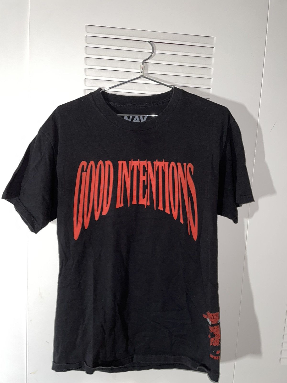 Vlone Nav X Vlone Good Intentions T Shirt Grailed