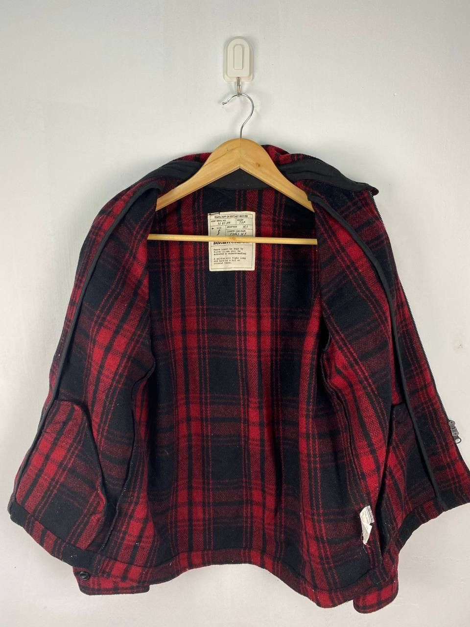 Japanese Brand Back Number Wool Jacket Red Plaid Tartan Punk style Size US S / EU 44-46 / 1 - 2 Thumbnail