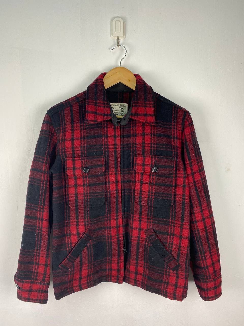 Japanese Brand Back Number Wool Jacket Red Plaid Tartan Punk style Size US S / EU 44-46 / 1 - 1 Thumbnail