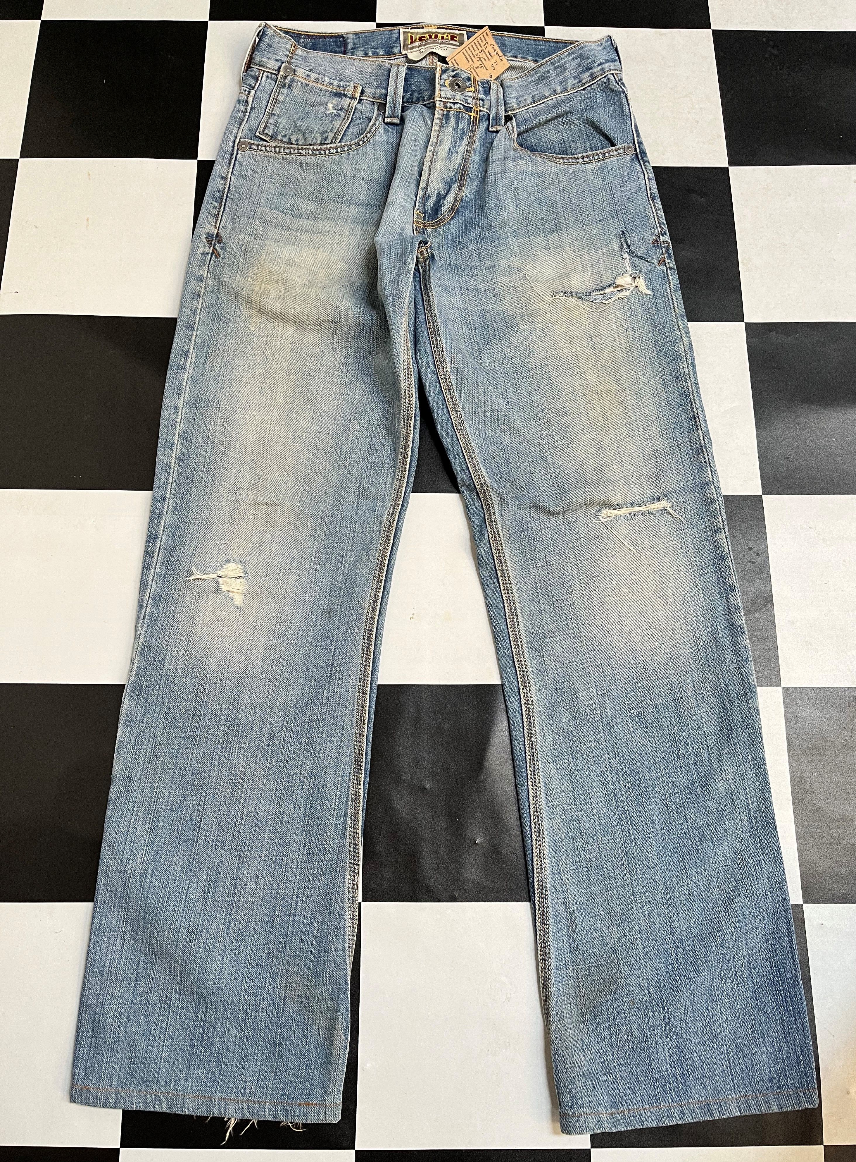 Vintage Levis 514 Distressed Denim Slim Straight Jean L249