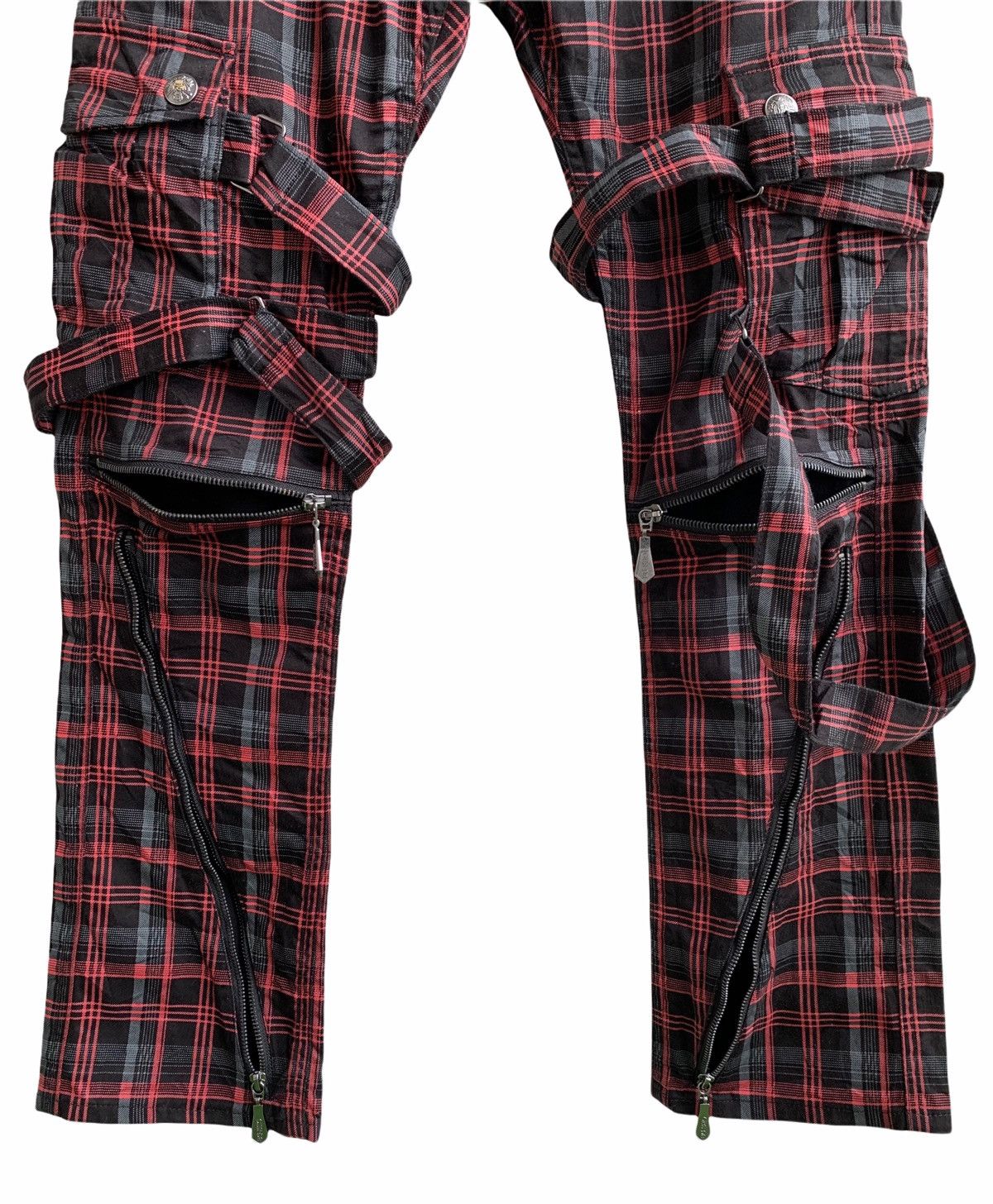 20471120 Japanese Brand Red Tartan Bondage Punk Style Pants Size US 30 / EU 46 - 7 Thumbnail