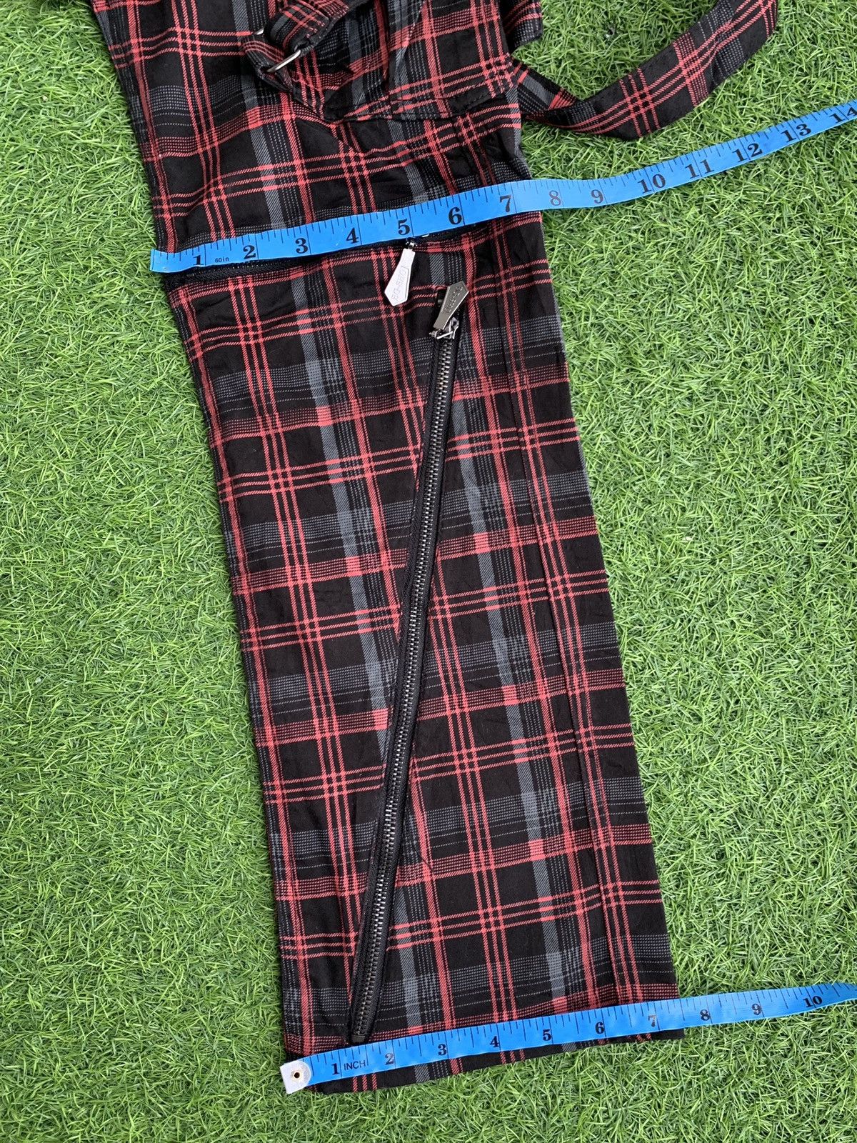 20471120 Japanese Brand Red Tartan Bondage Punk Style Pants Size US 30 / EU 46 - 16 Thumbnail