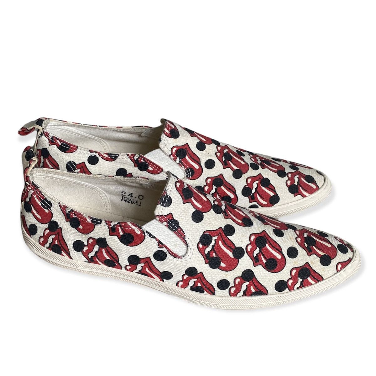 Comme des Garcons SS06 Rolling Stone Polka Dot Pointed Slip On Sneakers Size US 7 / EU 40 - 2 Thumbnail