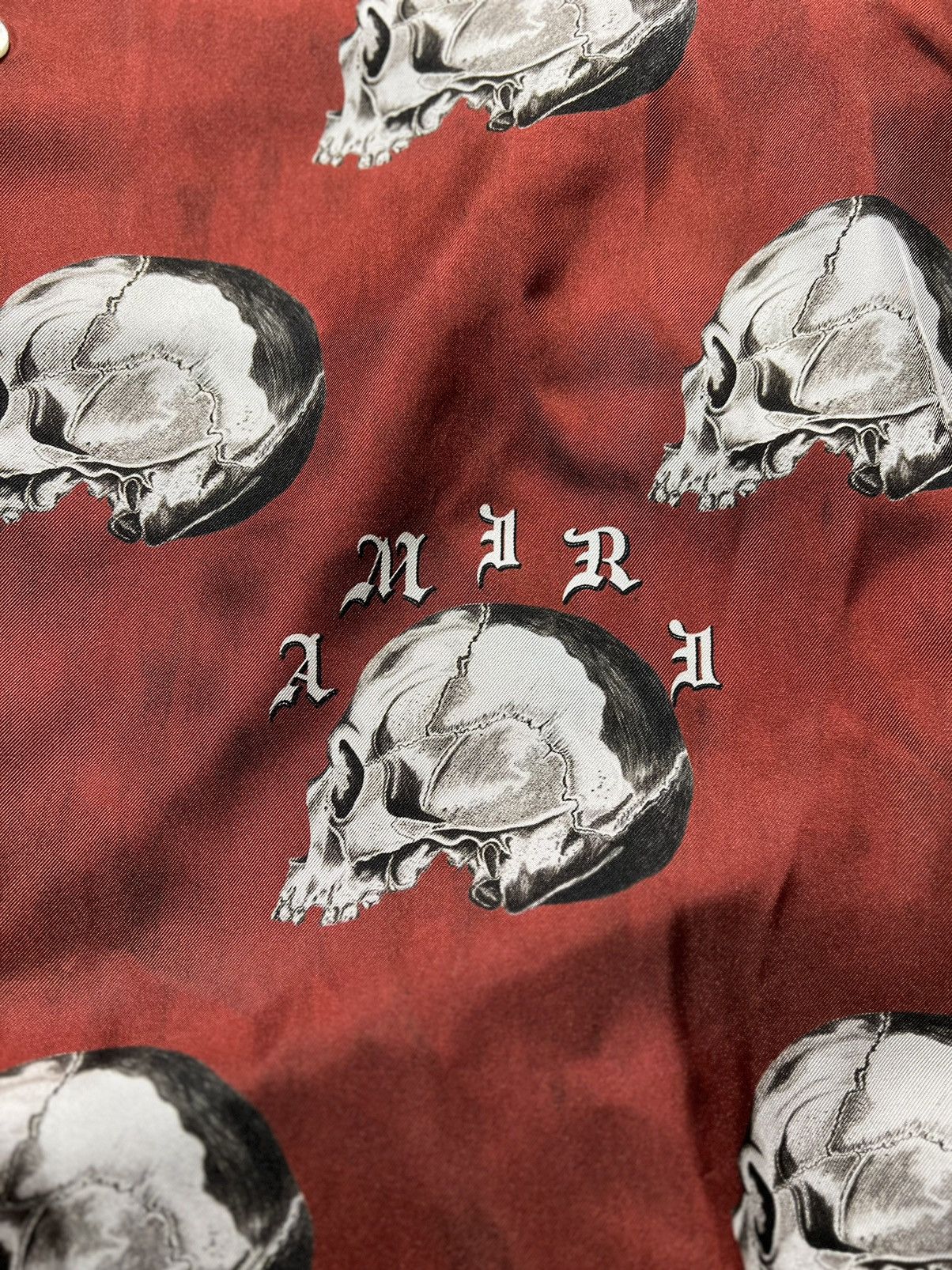 Amiri × Wes Lang Amiri Wes Lang Skull All Over Bowling Shirt Size US L / EU 52-54 / 3 - 5 Thumbnail