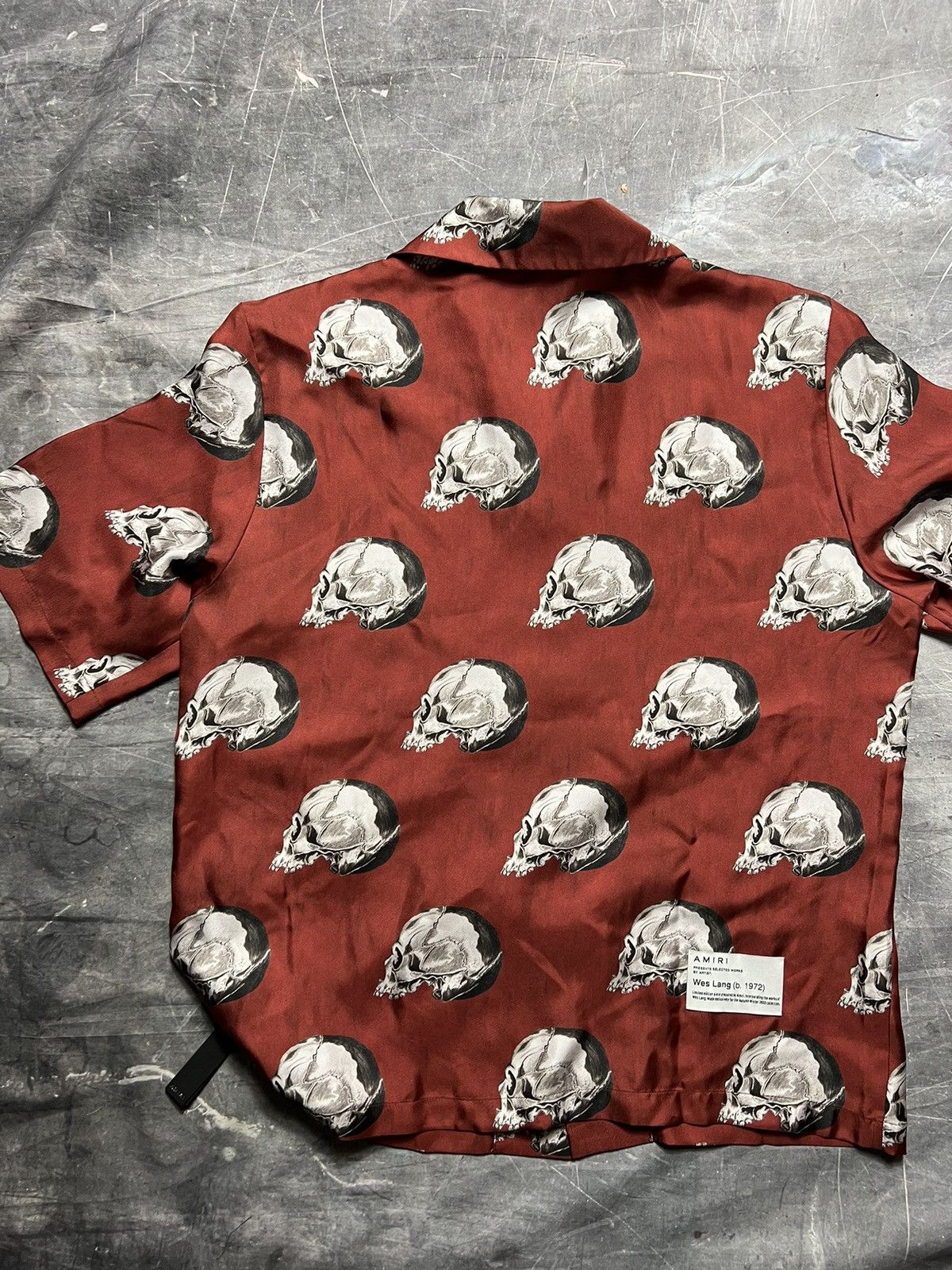 Amiri × Wes Lang Amiri Wes Lang Skull All Over Bowling Shirt Size US L / EU 52-54 / 3 - 2 Thumbnail