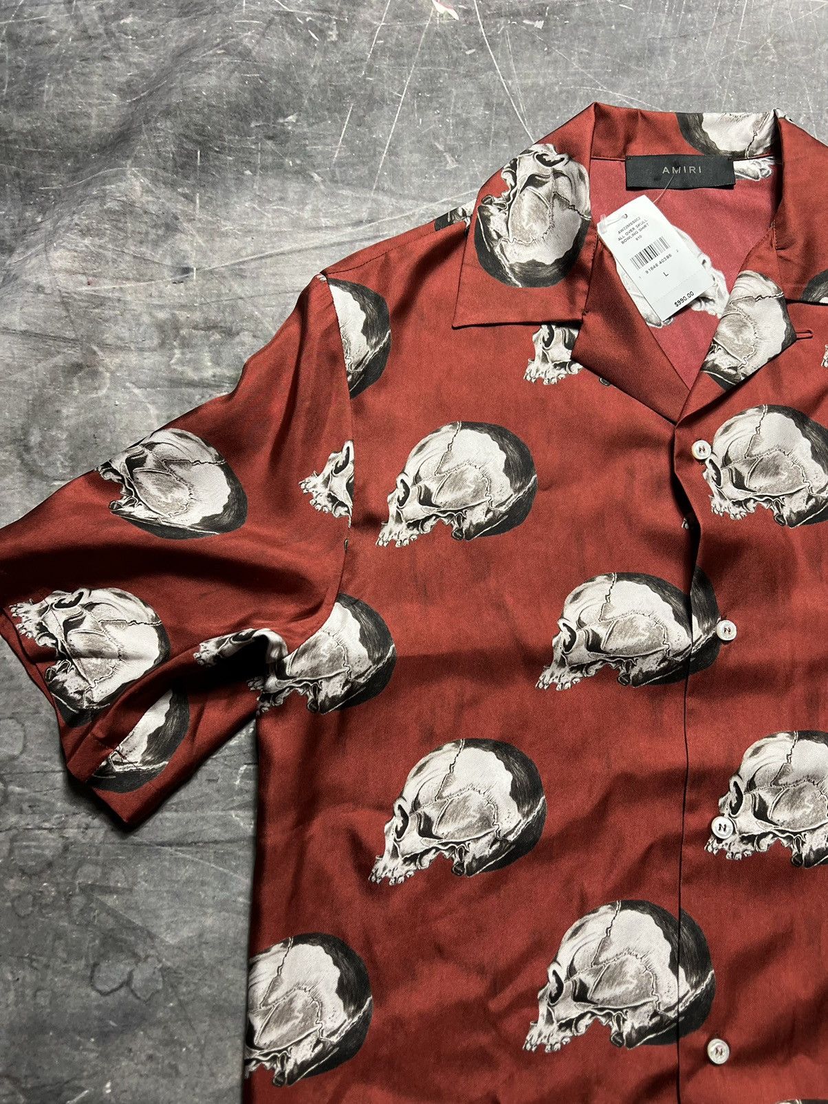 Amiri × Wes Lang Amiri Wes Lang Skull All Over Bowling Shirt Size US L / EU 52-54 / 3 - 3 Thumbnail