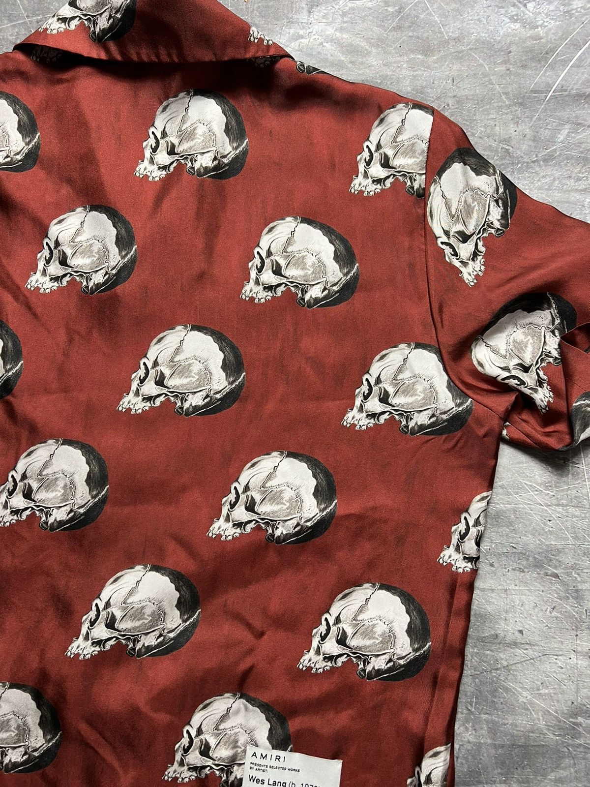 Amiri × Wes Lang Amiri Wes Lang Skull All Over Bowling Shirt Size US L / EU 52-54 / 3 - 7 Thumbnail