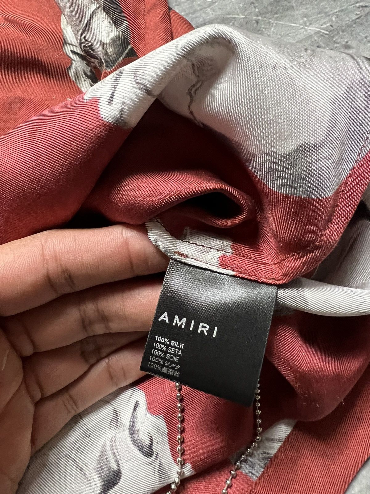 Amiri × Wes Lang Amiri Wes Lang Skull All Over Bowling Shirt Size US L / EU 52-54 / 3 - 10 Thumbnail