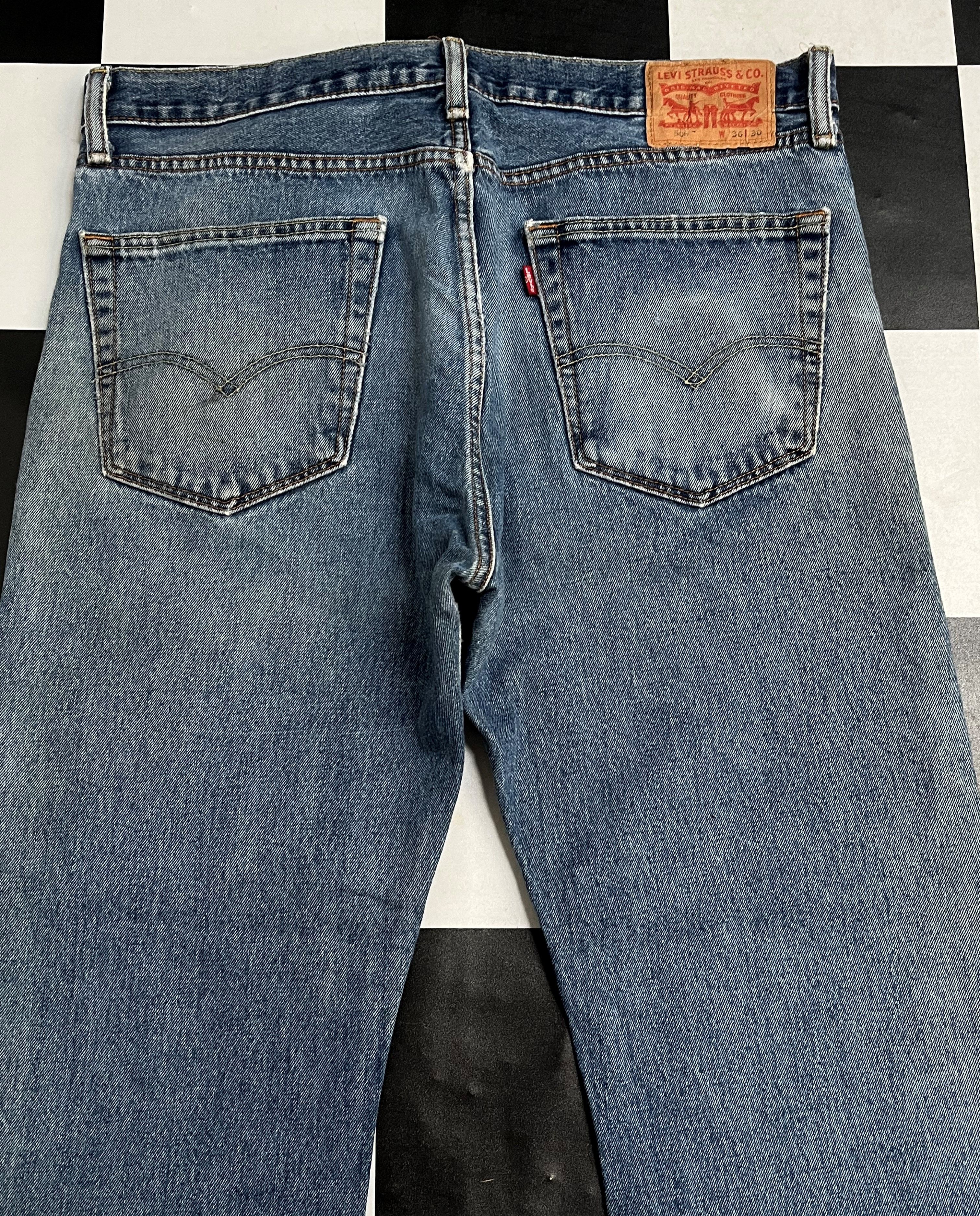 Levi's Vintage Levis 505 Distressed Jeans L273 Size US 37 - 10 Thumbnail