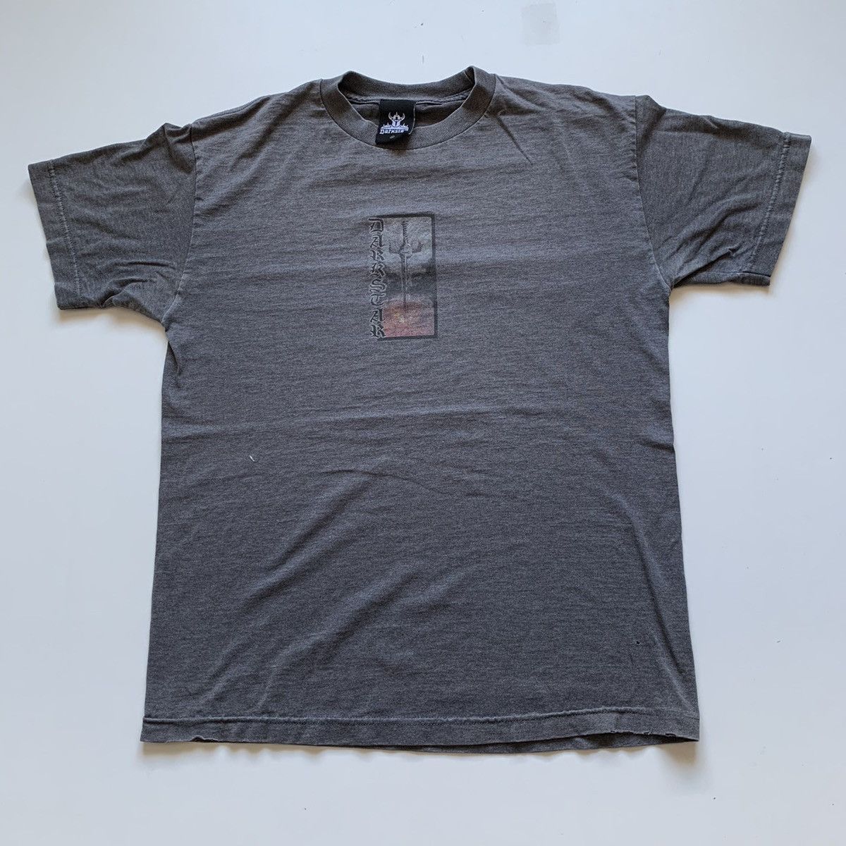 image of Hook Ups x Santa Cruz Skateboards Vintage Y2K Darkstar Skateboards Graphic T Shirt Faded in Black (