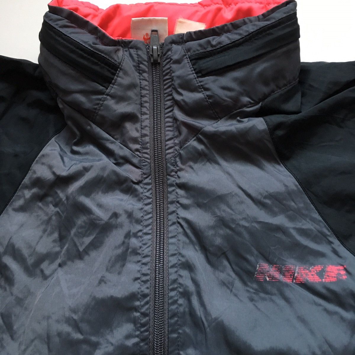Nike × Vintage Vintage 1990s Nike Spell Out Nylon Windbreaker Jacket Pink Size US S / EU 44-46 / 1 - 2 Thumbnail