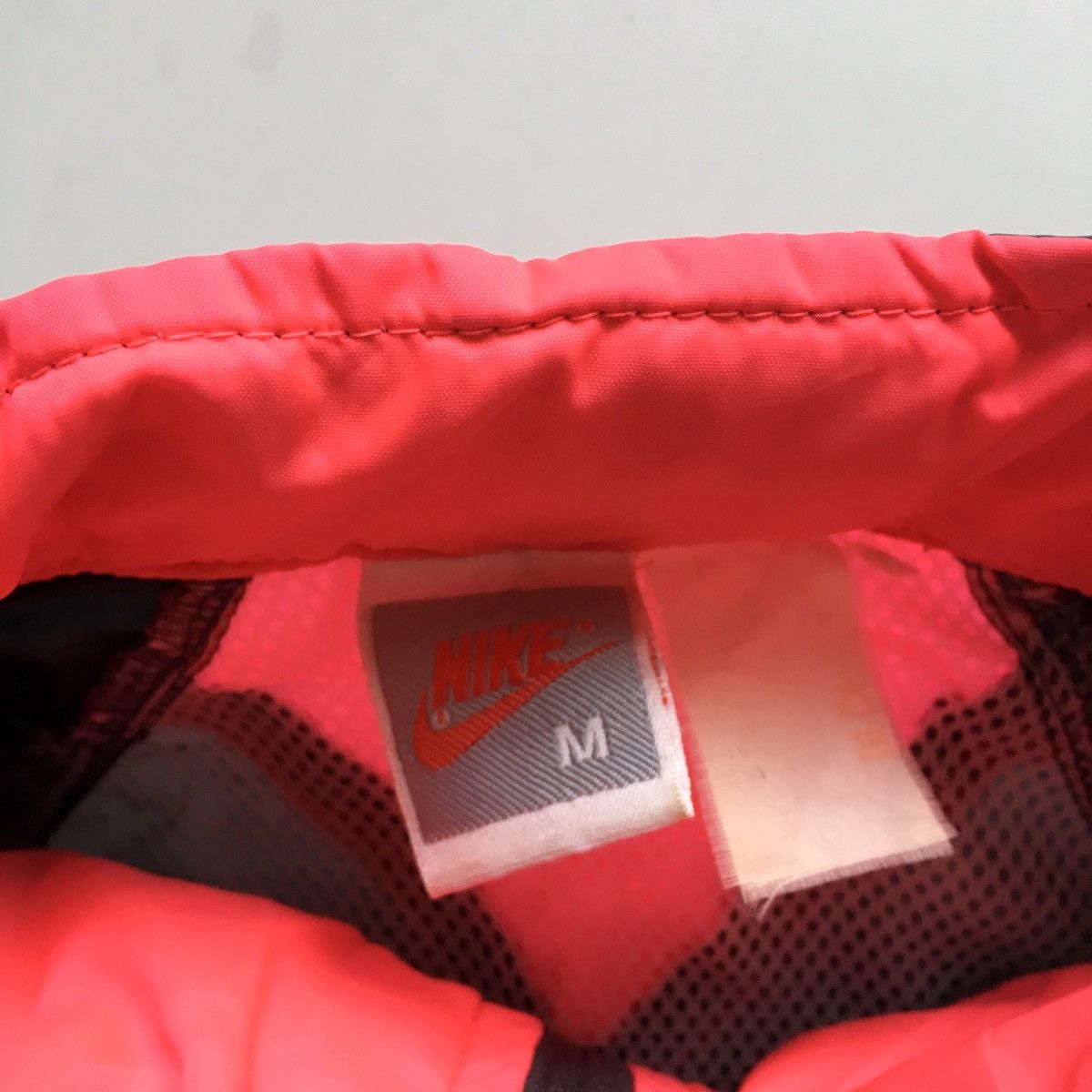 Nike × Vintage Vintage 1990s Nike Spell Out Nylon Windbreaker Jacket Pink Size US S / EU 44-46 / 1 - 5 Thumbnail