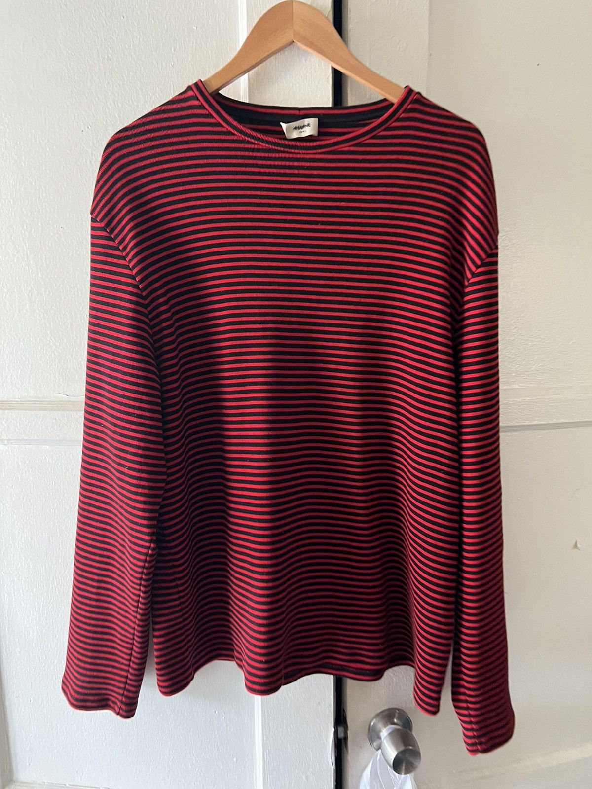 Celine × Hedi Slimane Heavyweight striped shirt Size US XL / EU 56 / 4 - 2 Thumbnail