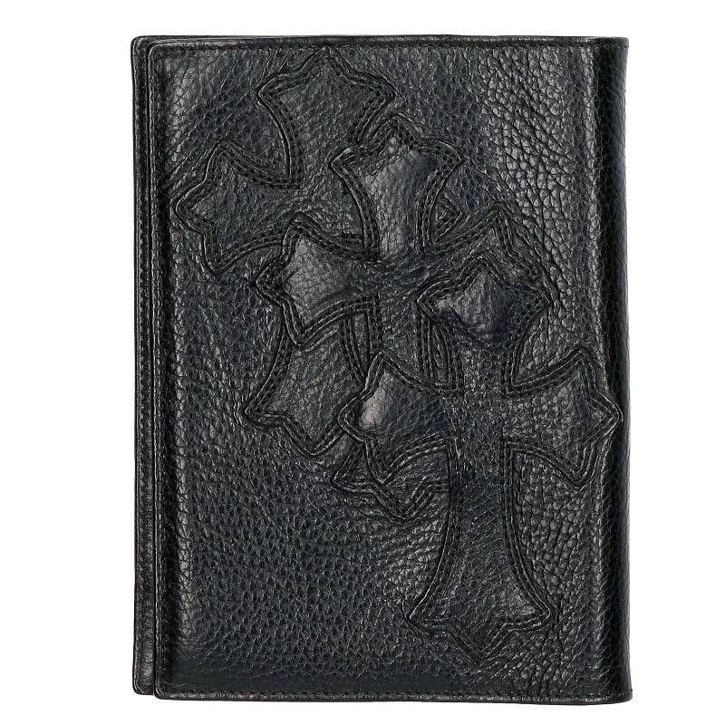 image of Chrome Hearts Crosspatch Leather Book Cover in Black, Men's