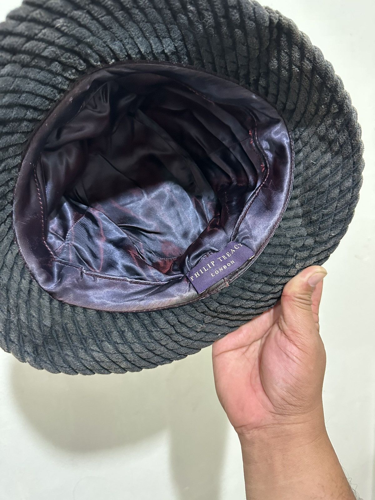 Hysteric Glamour × Vintage VTG Philip Treacy Embroid Corduroy Hat Size ONE SIZE - 6 Thumbnail